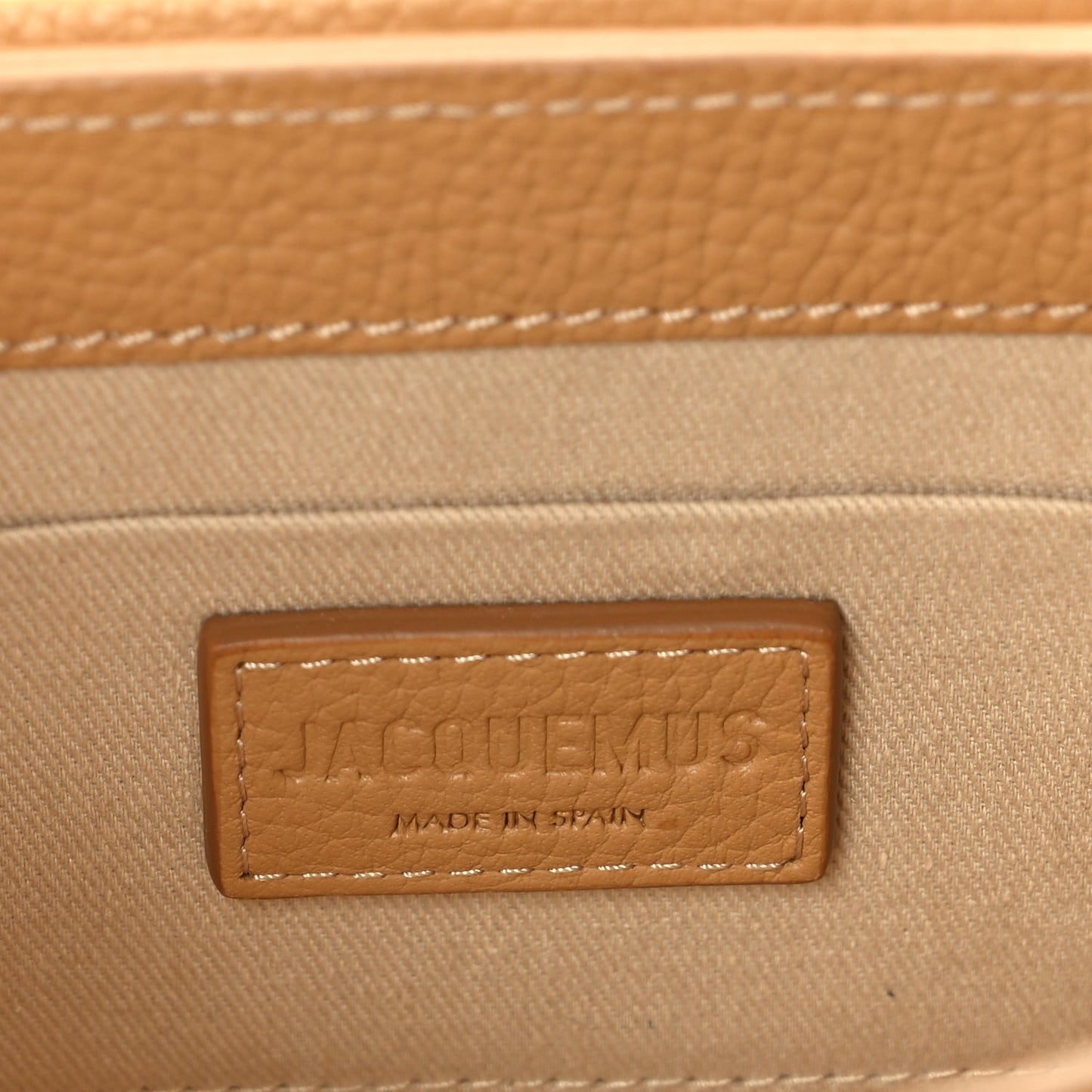 Jacquemus Grained Calfskin Le Chiquito Noeud  Camel