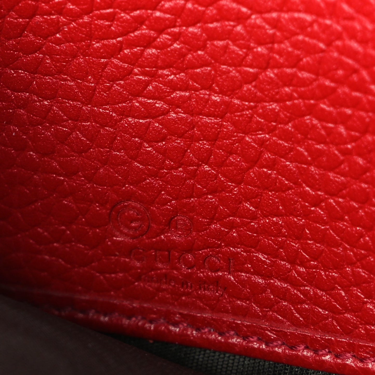 Gucci Pebbled Calfskin Soho Zip Around Wallet Red