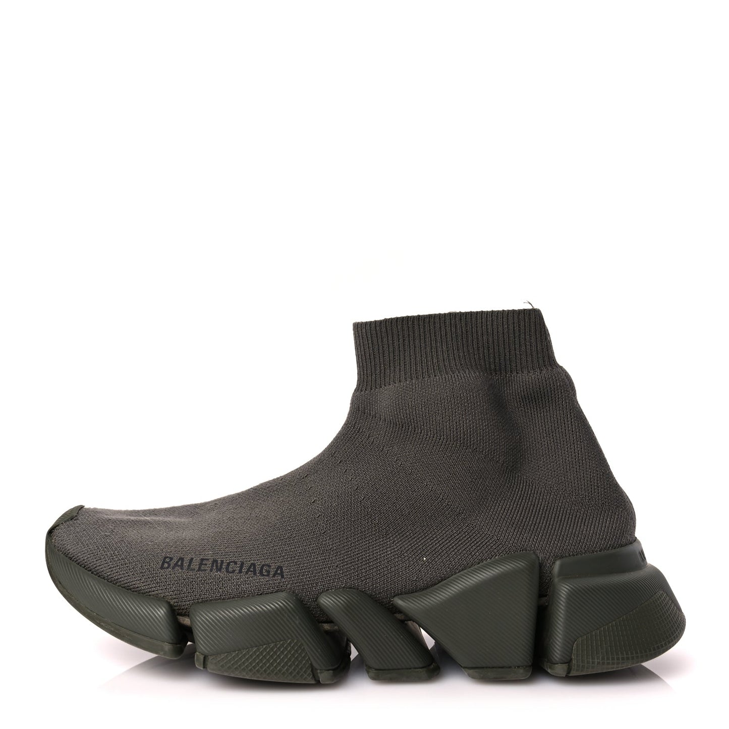 Balenciaga Technical 3D Recycled Knit Womens Speed 2.0 Sneakers 37 Monocolor Dark Kaki
