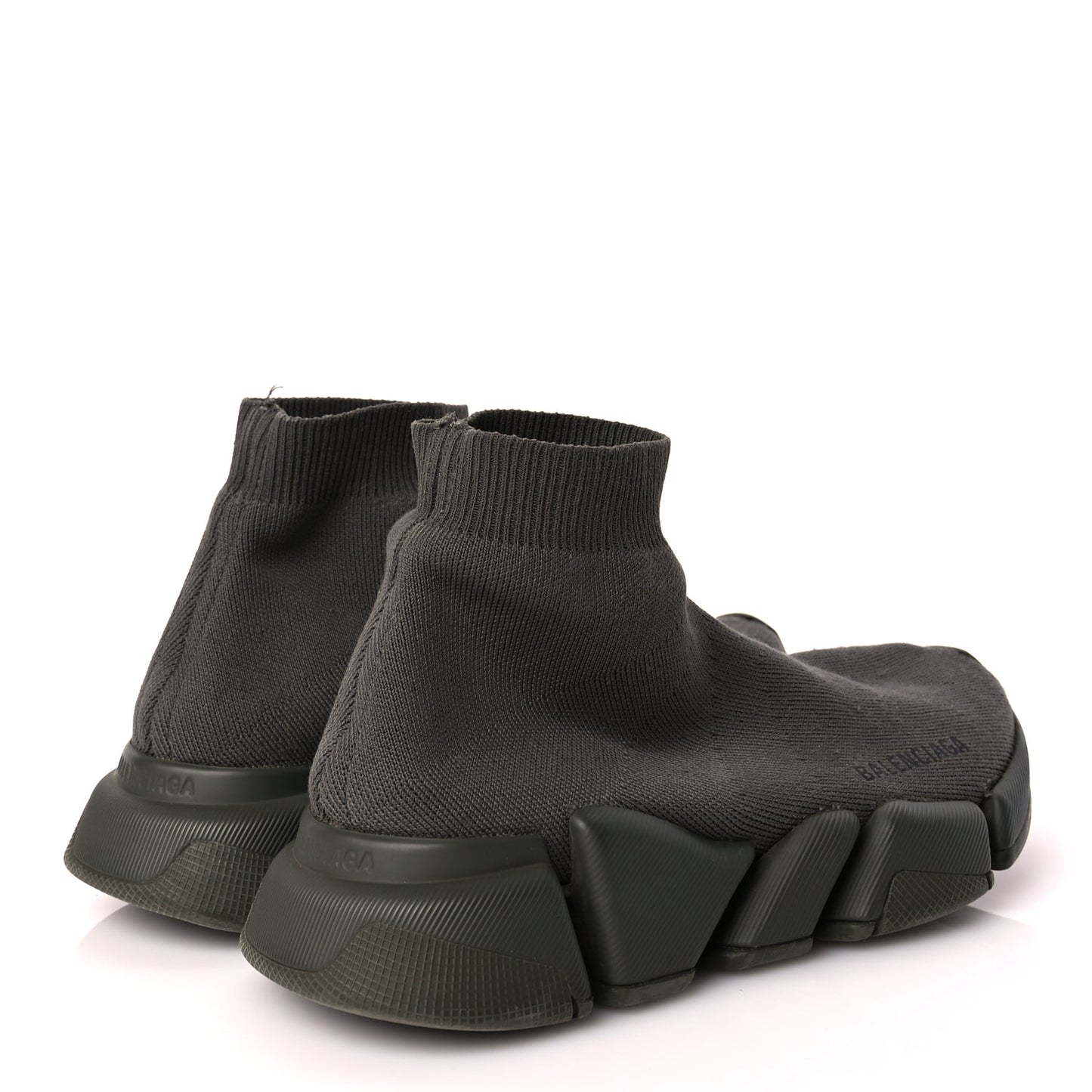 Balenciaga Technical 3D Recycled Knit Womens Speed 2.0 Sneakers 37 Monocolor Dark Kaki