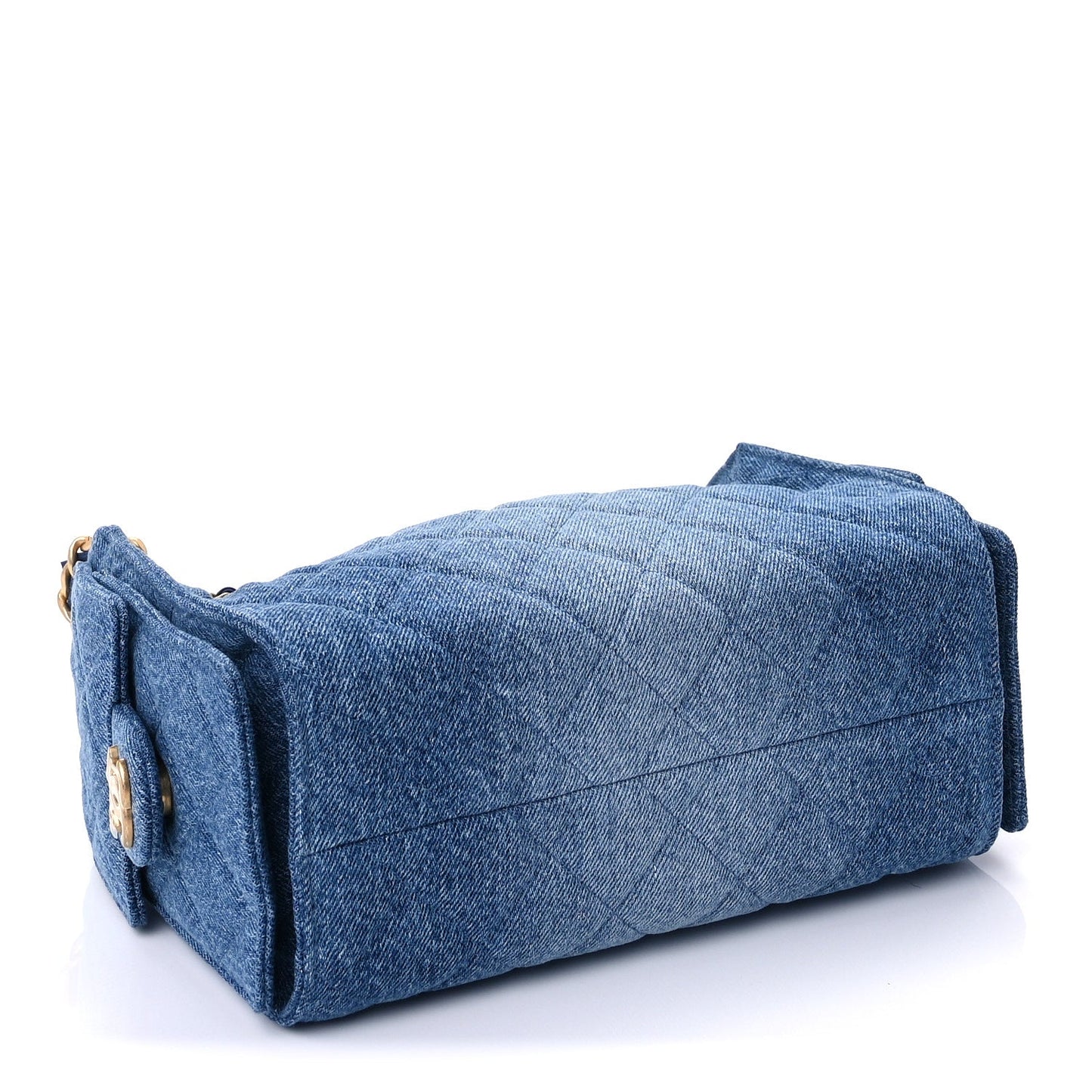 Chanel Washed Denim Quilted Mini Chanel 25 Handbag  Blue