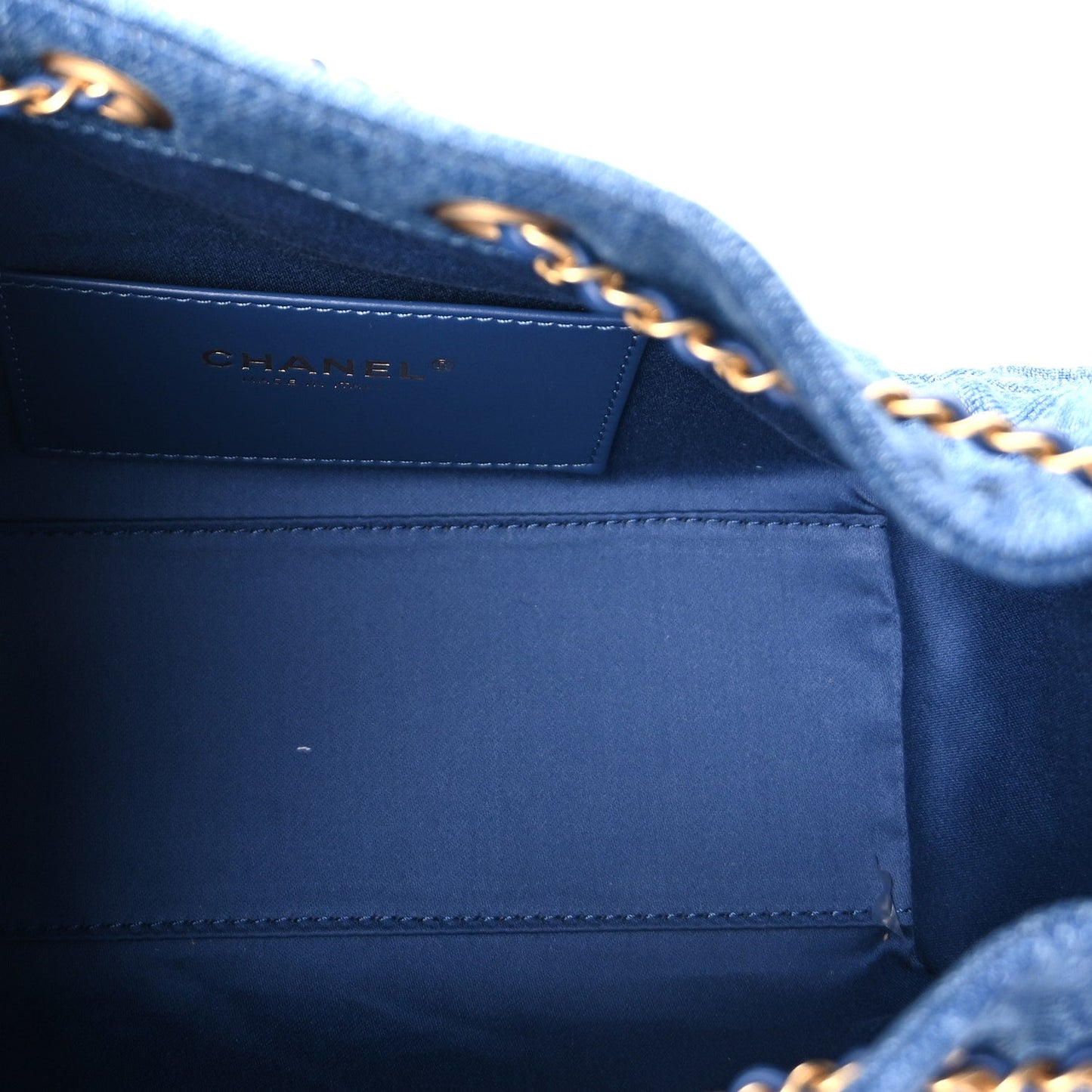 Chanel Washed Denim Quilted Mini Chanel 25 Handbag  Blue