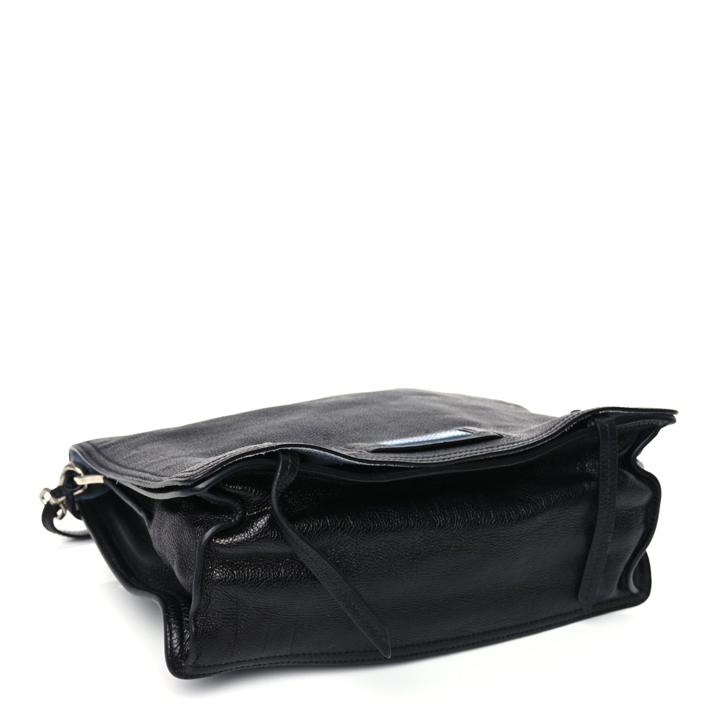 Prada Glace Calf Etiquette Flap Black Astrale