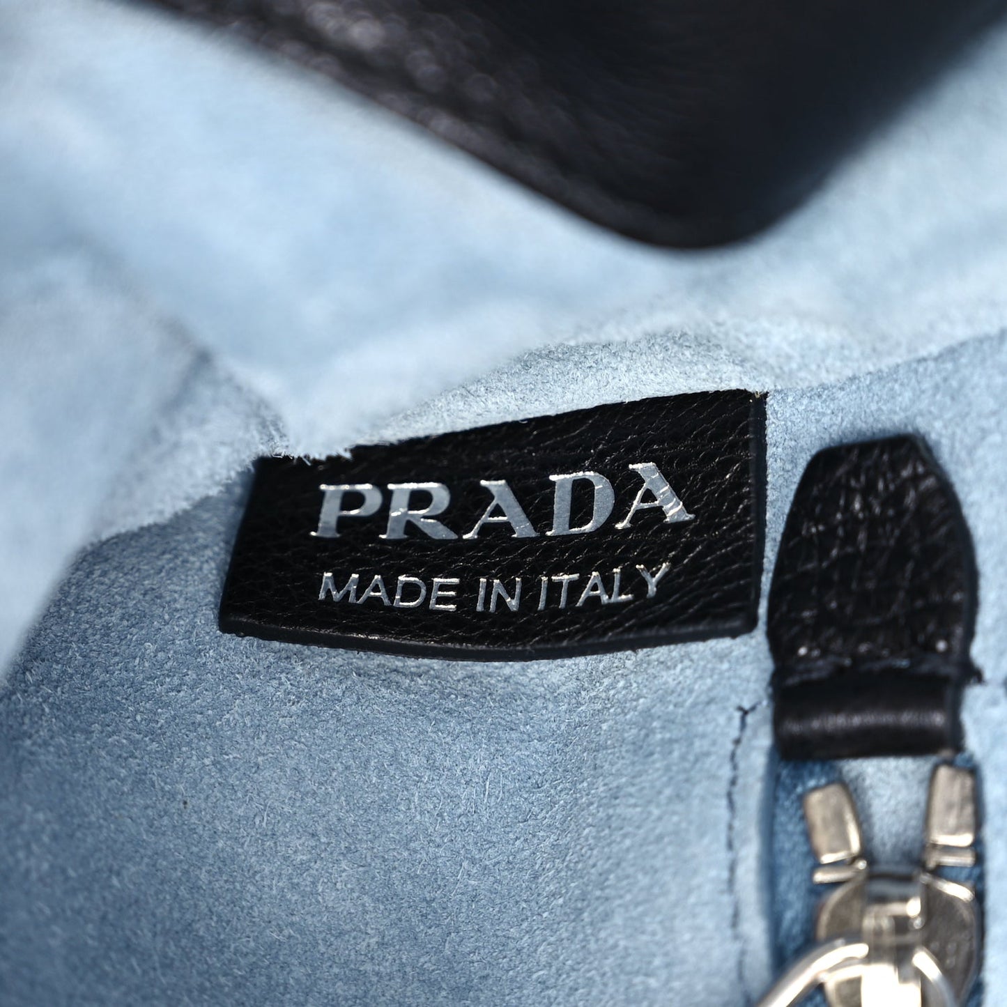 Prada Glace Calf Etiquette Flap Black Astrale