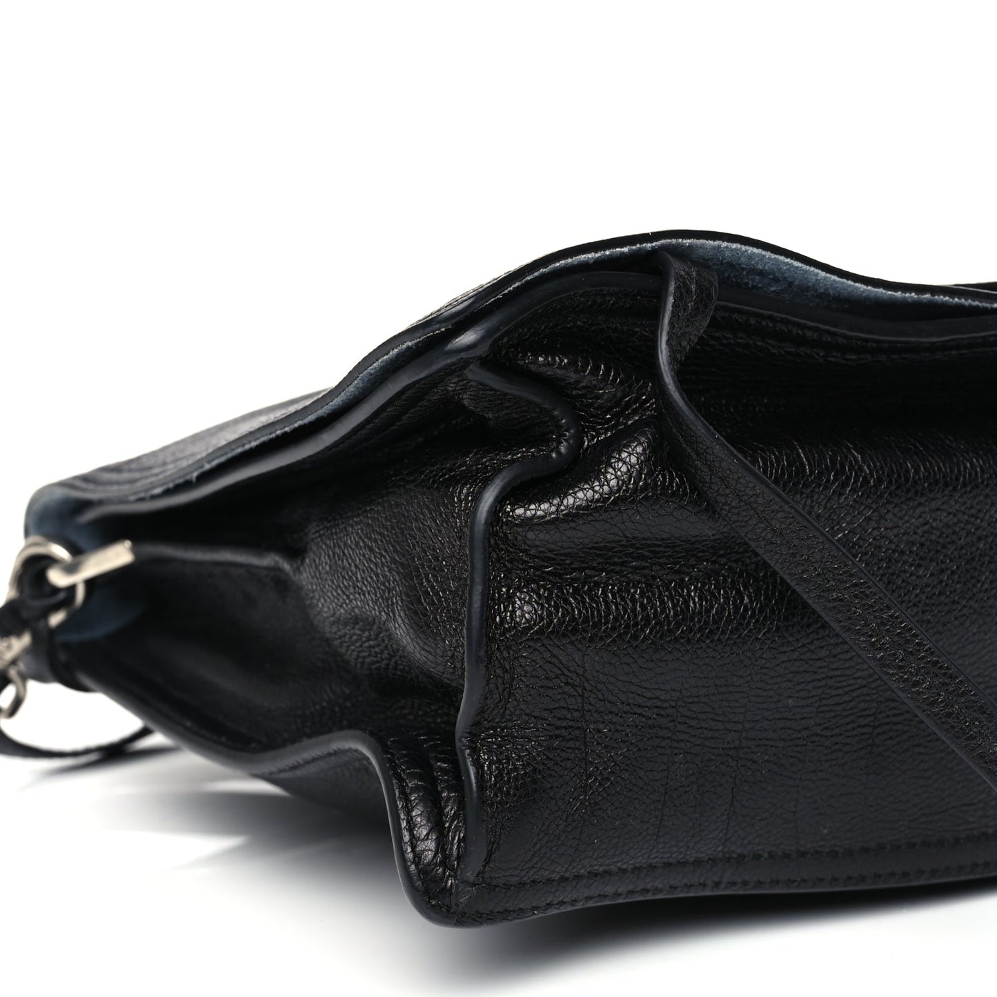Prada Glace Calf Etiquette Flap Black Astrale