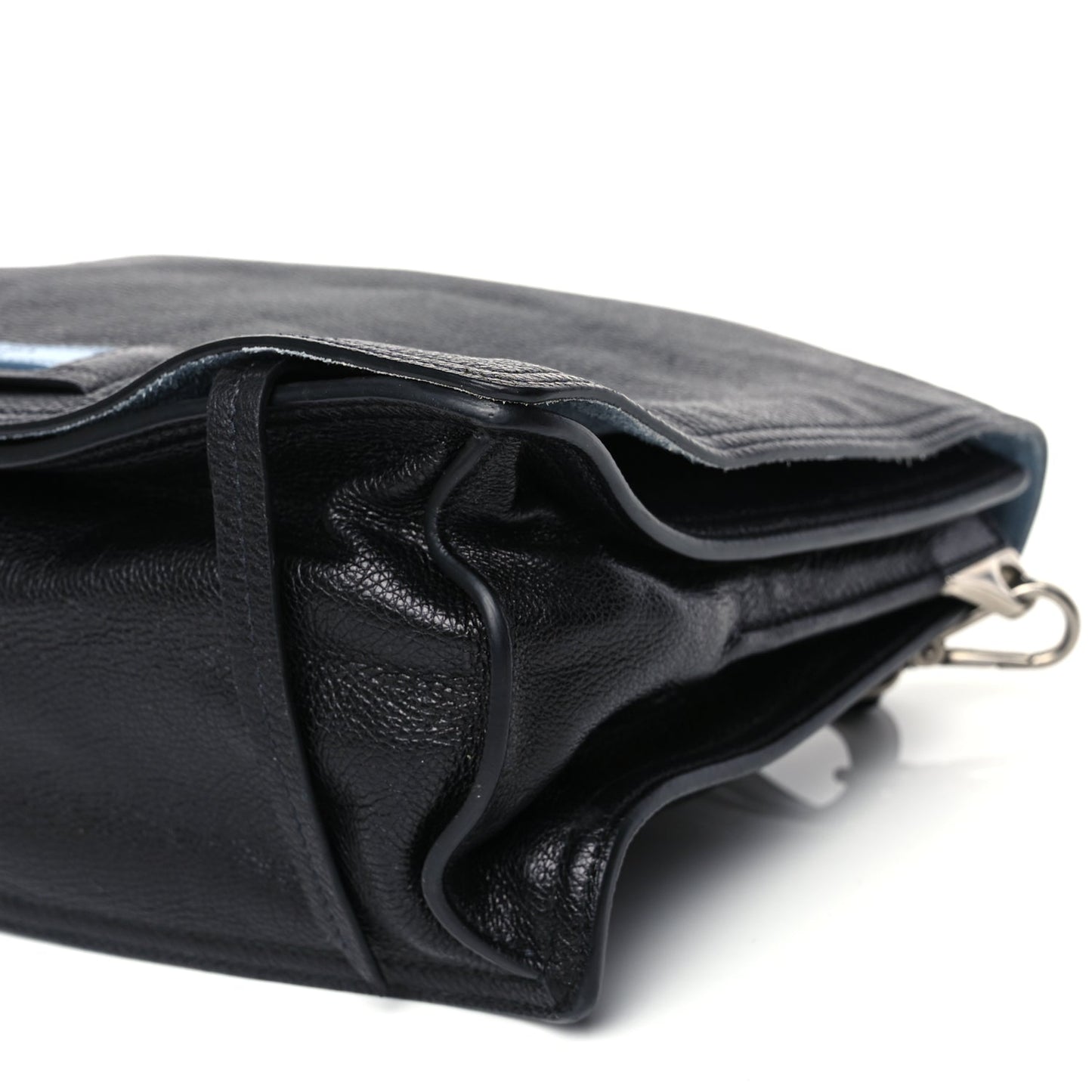 Prada Glace Calf Etiquette Flap Black Astrale