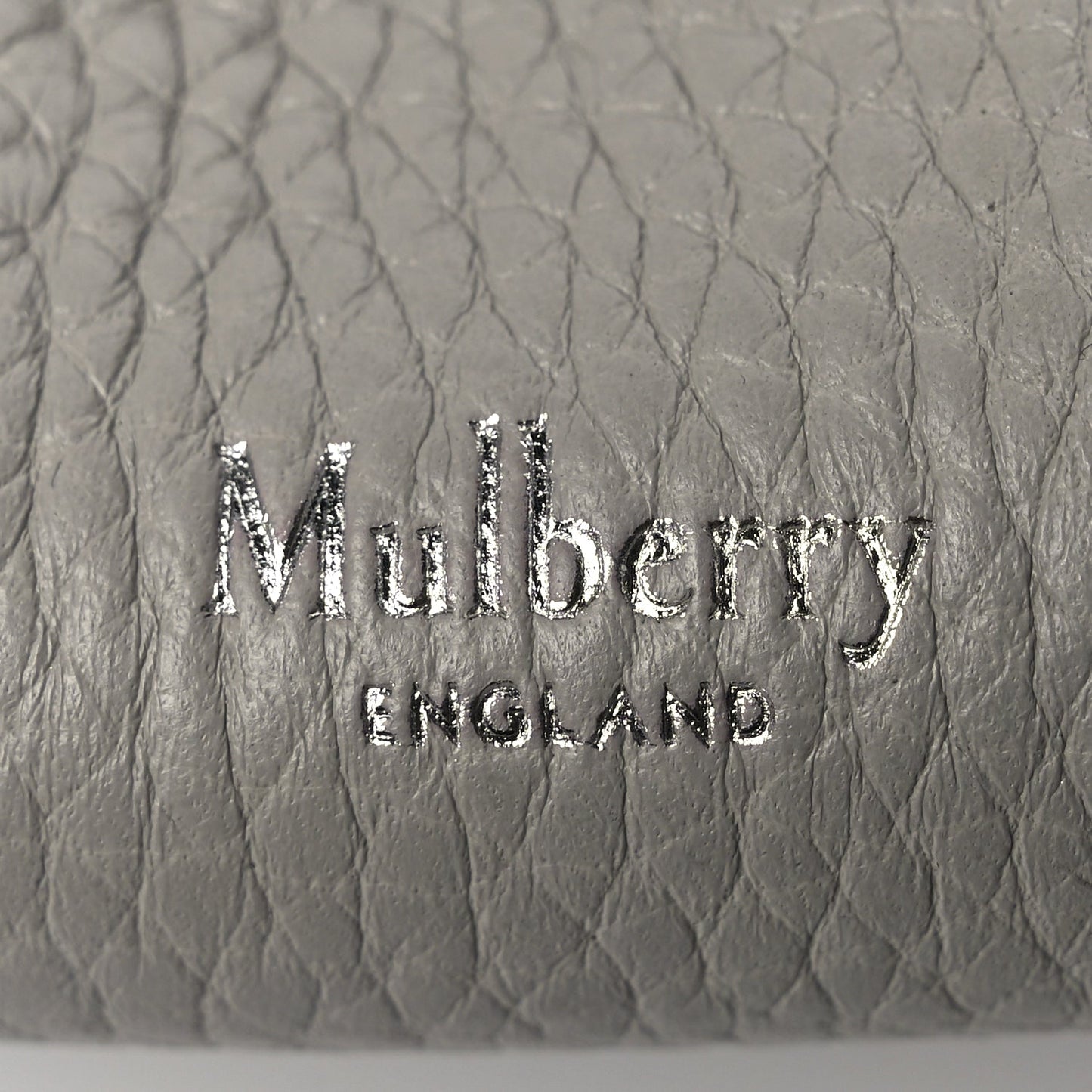 Mulberry Heavy Grain Iris Tote Powder Grey Dark Clay