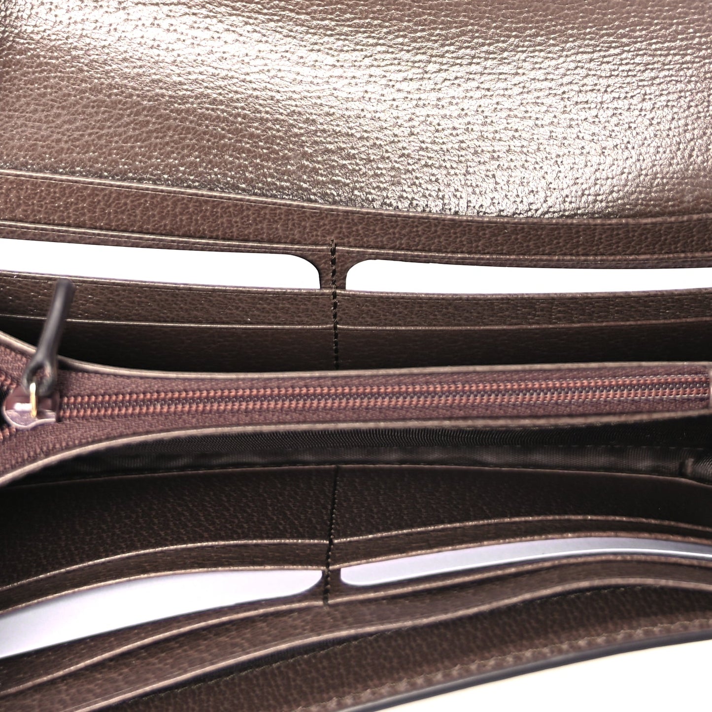 Gucci GG Supreme Monogram Web Ophidia Continental Wallet Brown