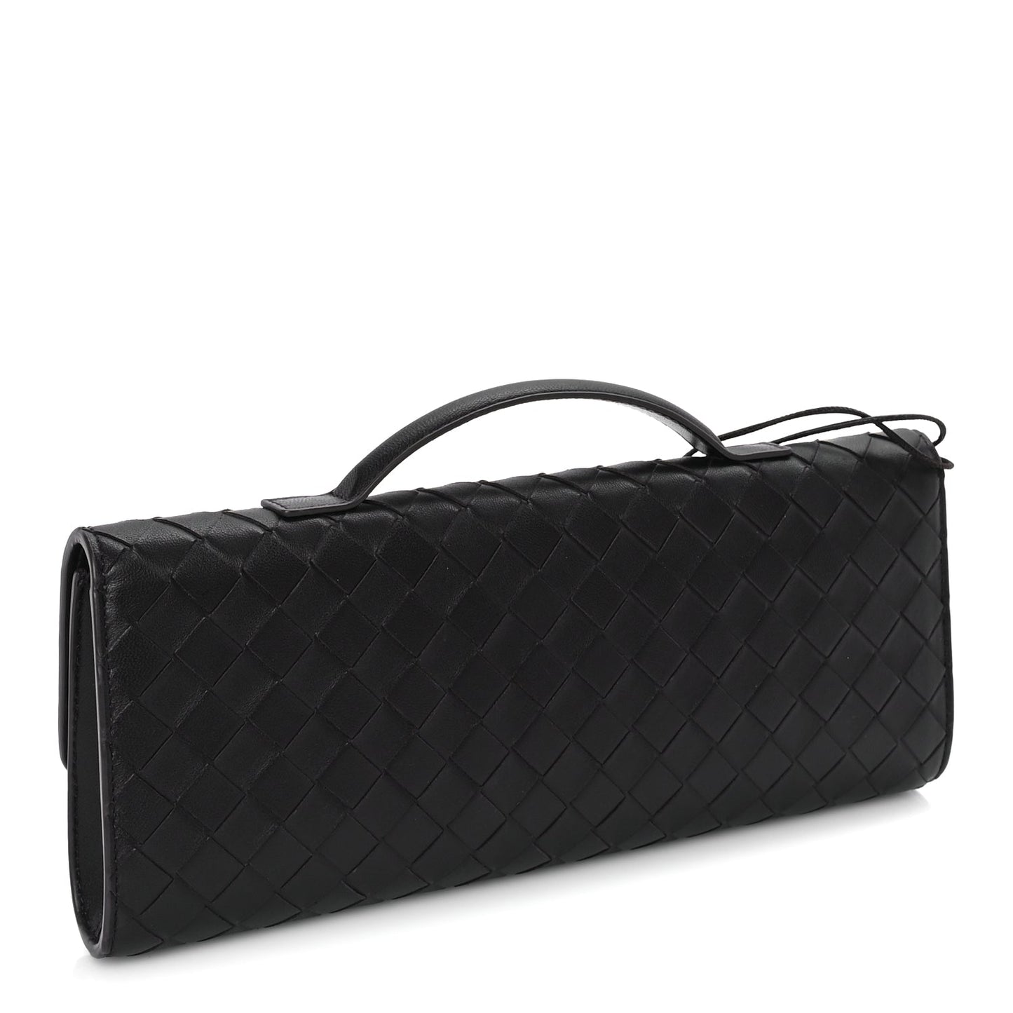 Bottega Veneta Nappa Intrecciato Long Andiamo Top Handle Clutch Fondant