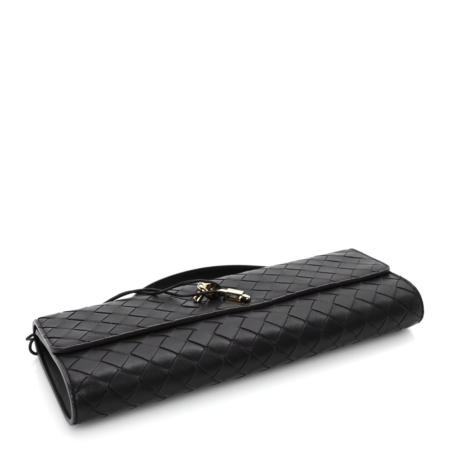 Bottega Veneta Nappa Intrecciato Long Andiamo Top Handle Clutch Fondant