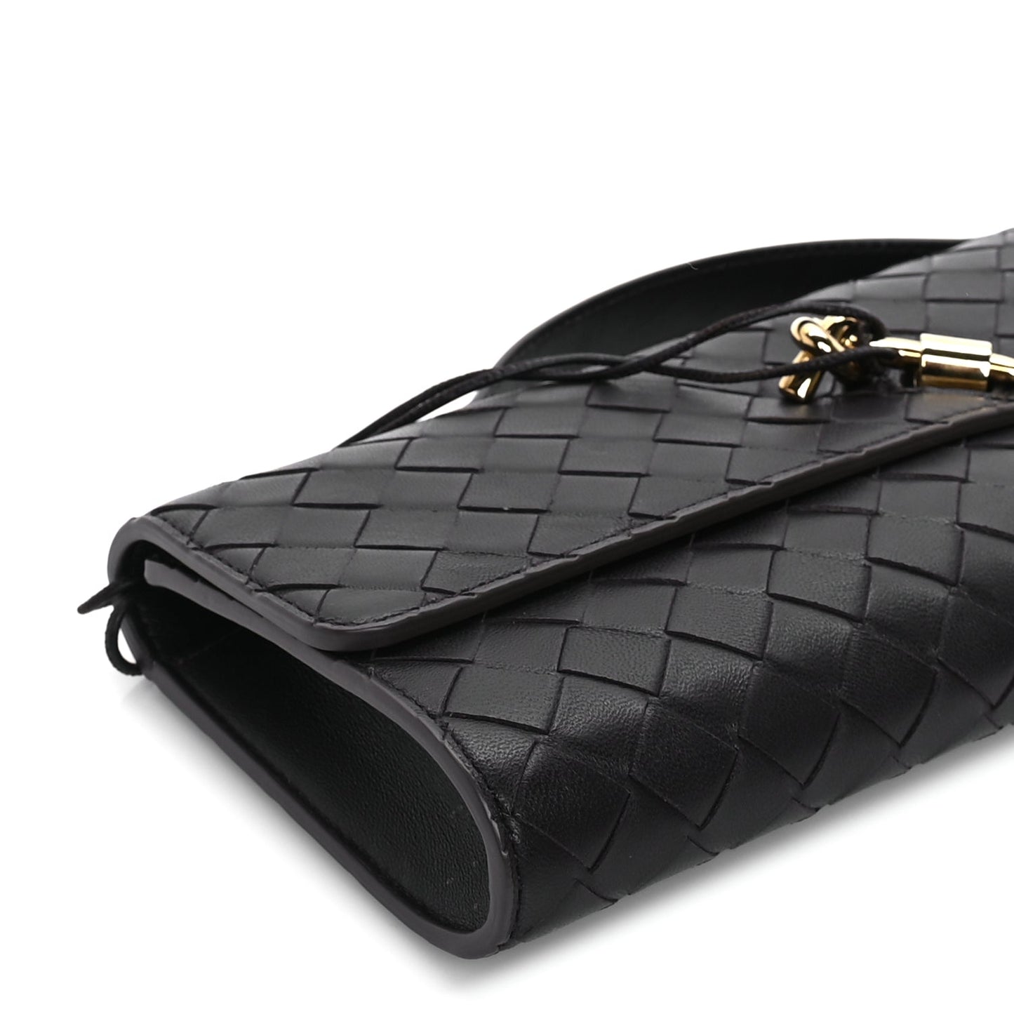 Bottega Veneta Nappa Intrecciato Long Andiamo Top Handle Clutch Fondant