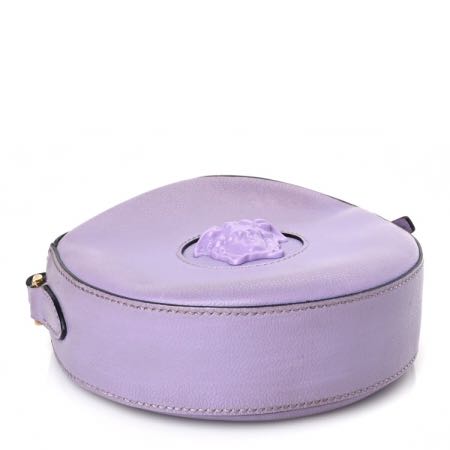 Versace Calfskin La Medusa Round Camera Bag Lilac