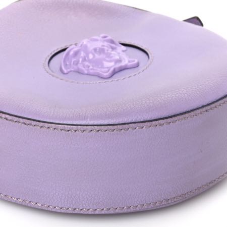 Versace Calfskin La Medusa Round Camera Bag Lilac