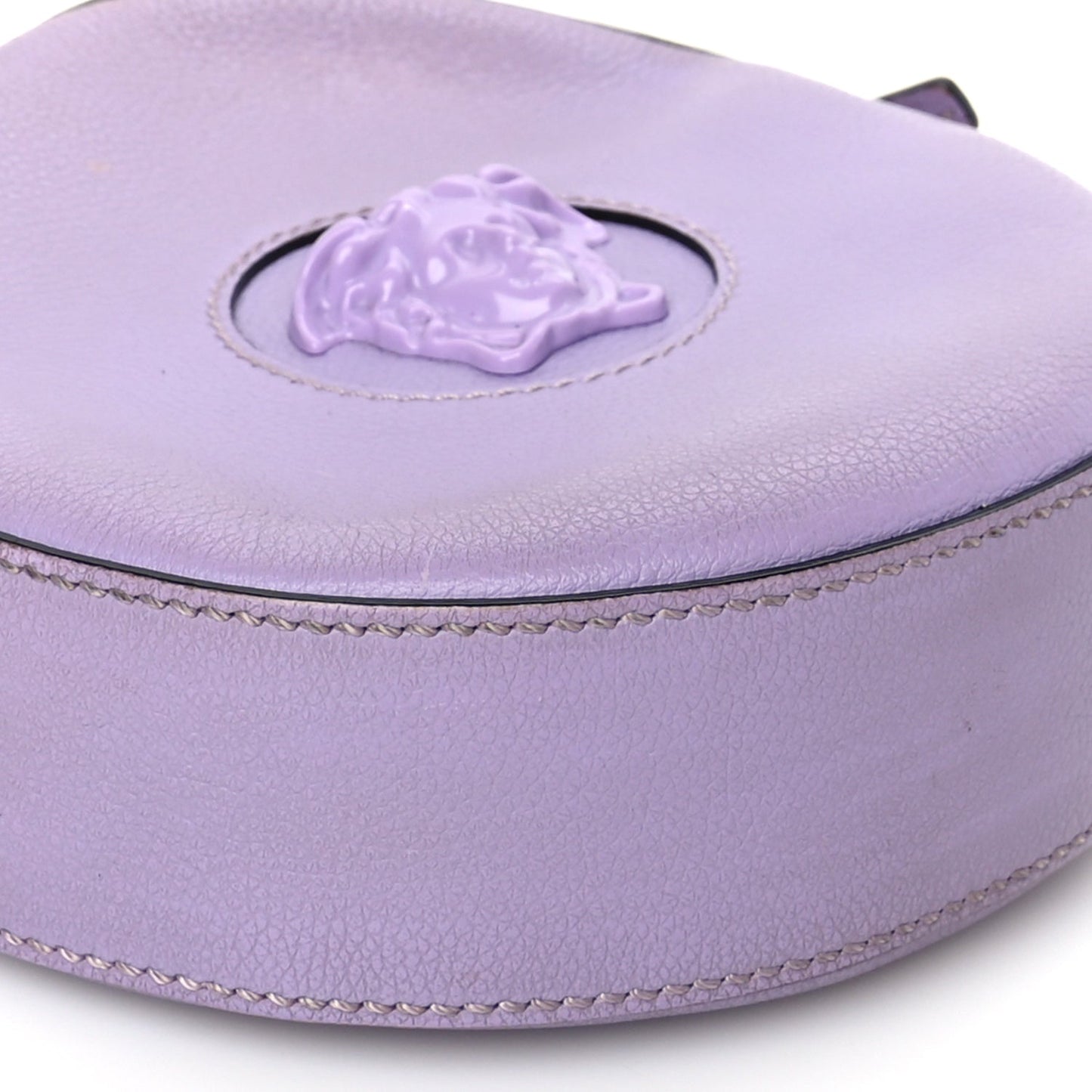 Versace Calfskin La Medusa Round Camera Bag Lilac