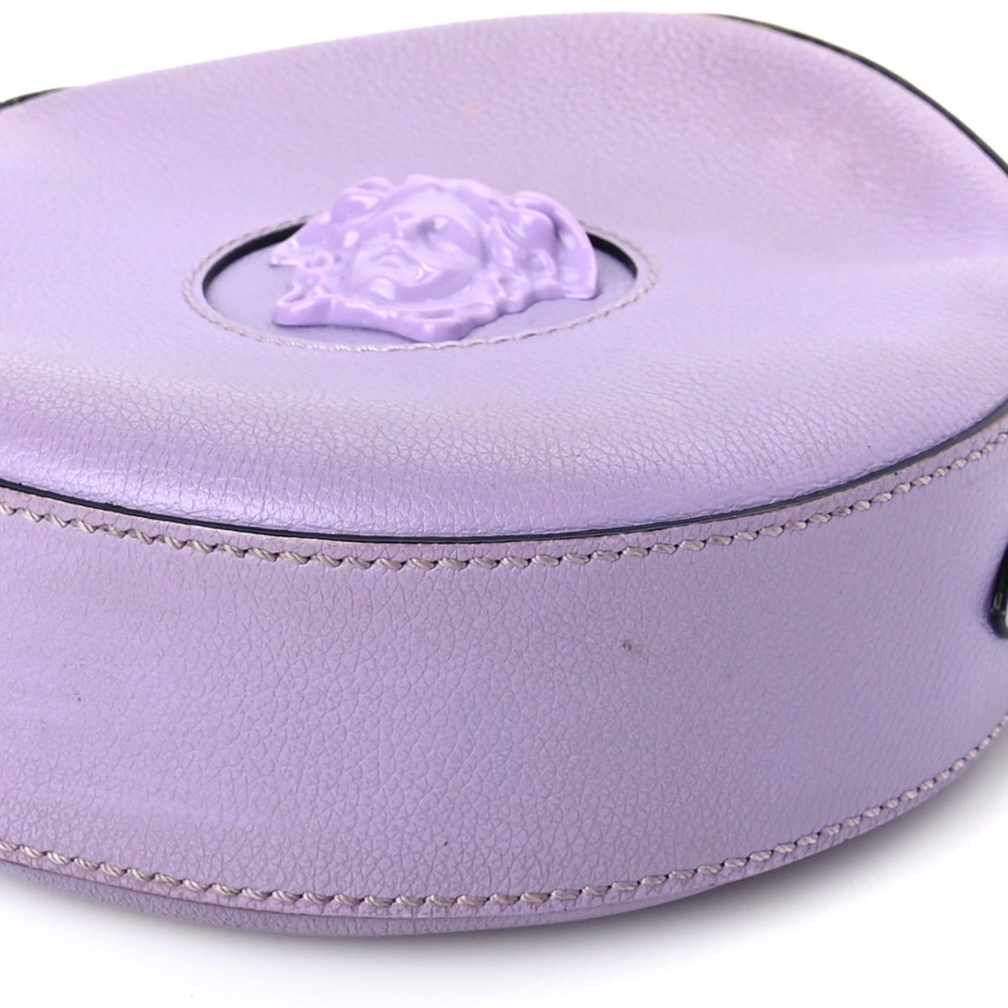 Versace Calfskin La Medusa Round Camera Bag Lilac
