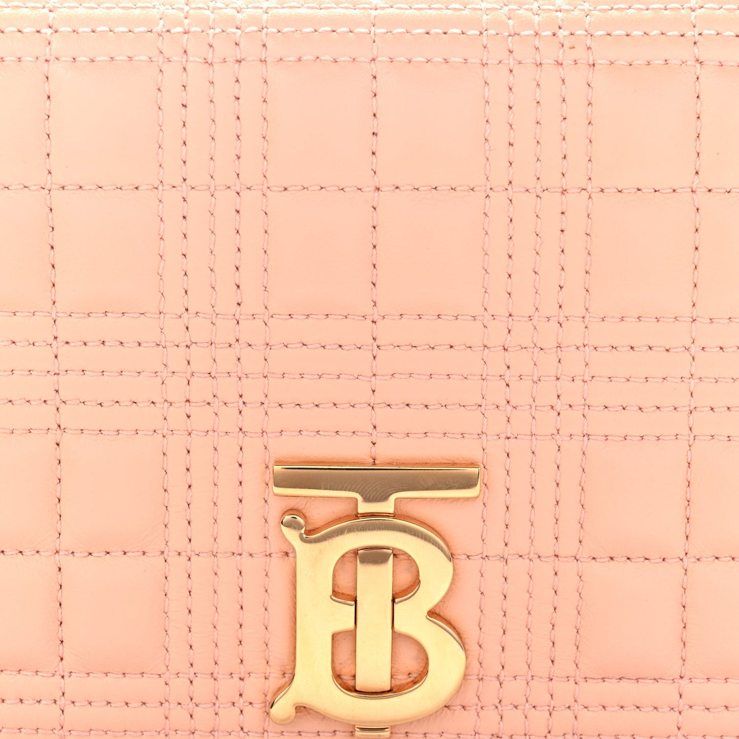 Burberry Lambskin Quilted Small Lola Bag Peach
