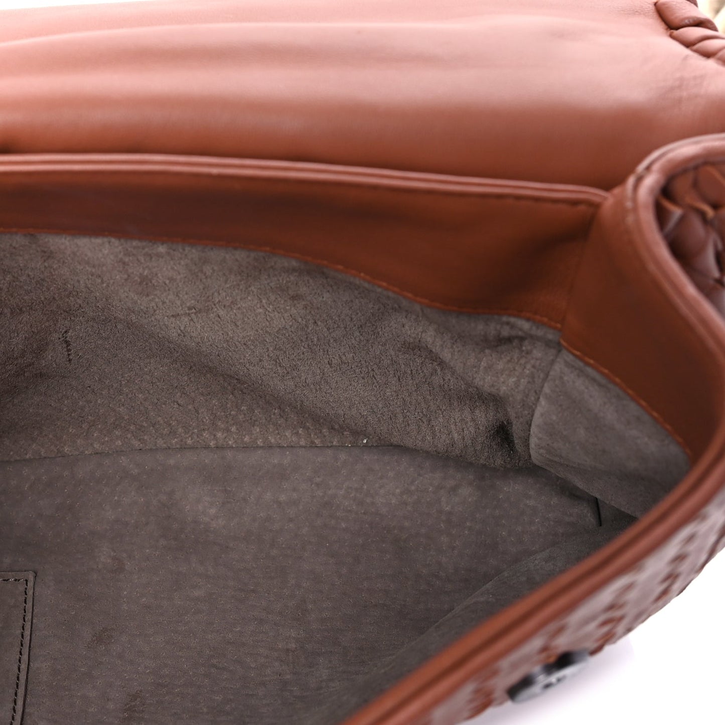 Bottega Veneta Nappa Intrecciato Olimpia Shoulder Bag Noce