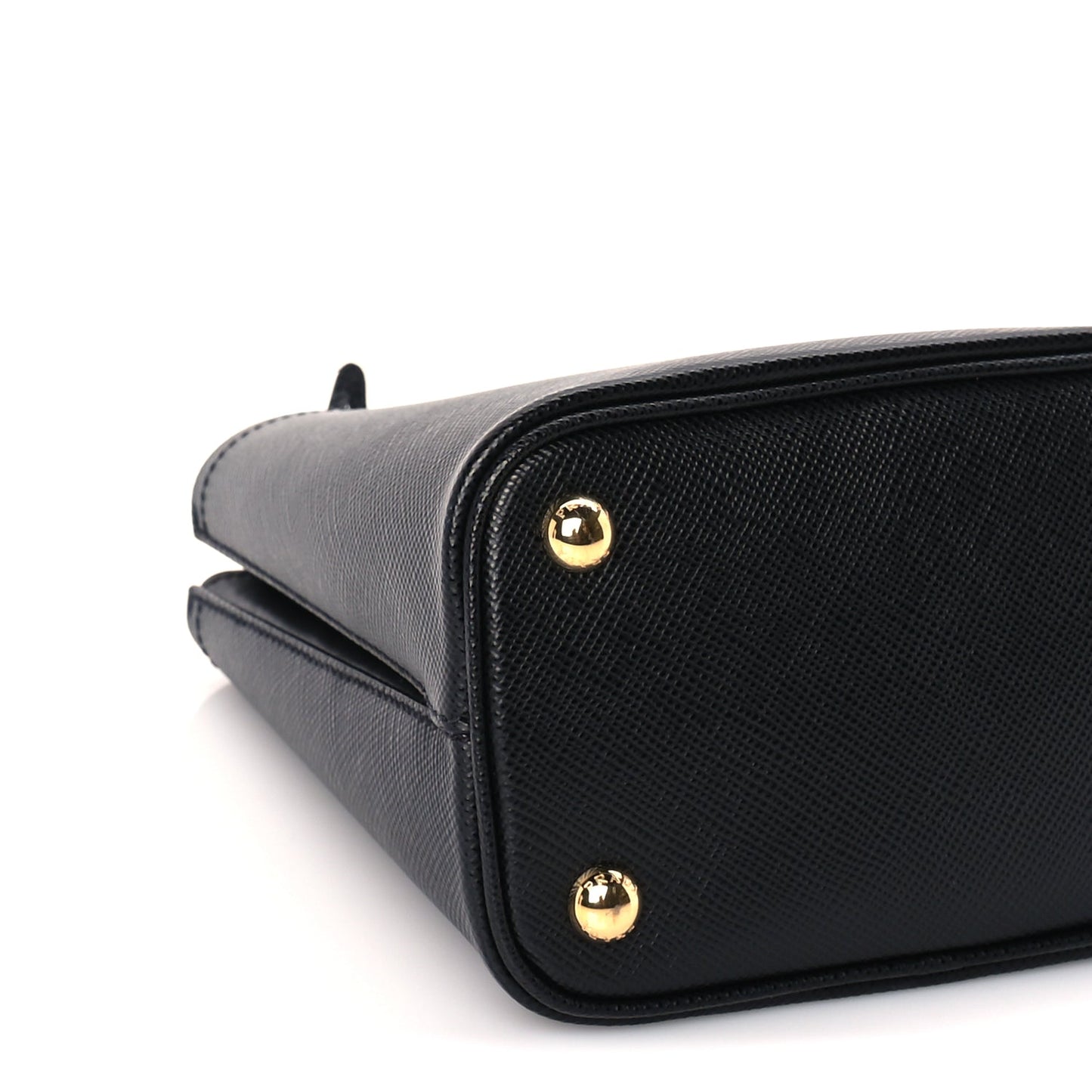 Prada Saffiano Cuir Small Panier Bucket Bag  Black Fuoco