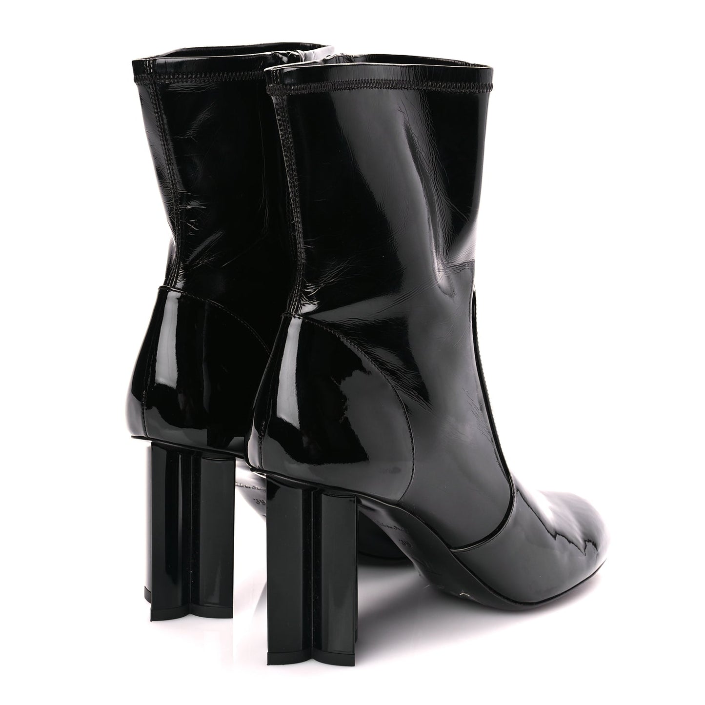 Louis Vuitton Patent Uniformes Silhouette Ankle Boots 39 Black