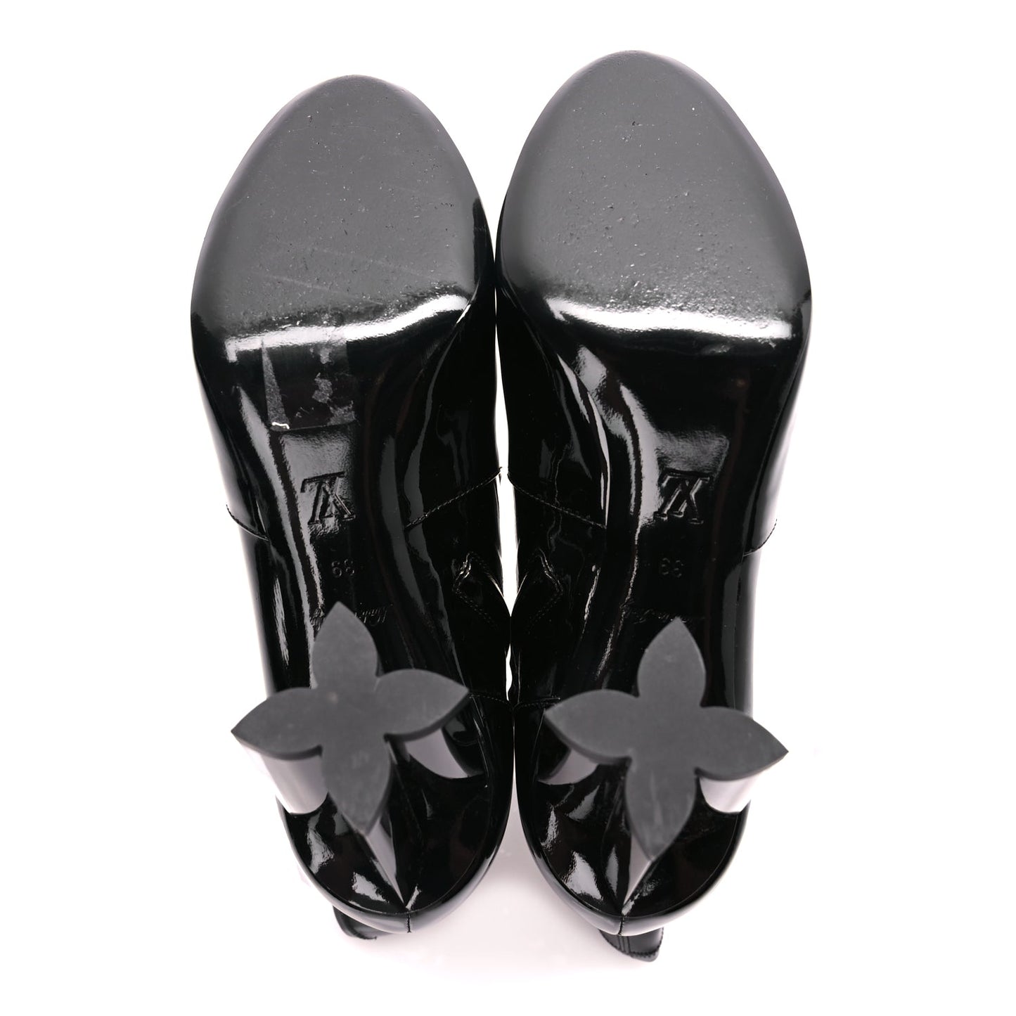 Louis Vuitton Patent Uniformes Silhouette Ankle Boots 39 Black