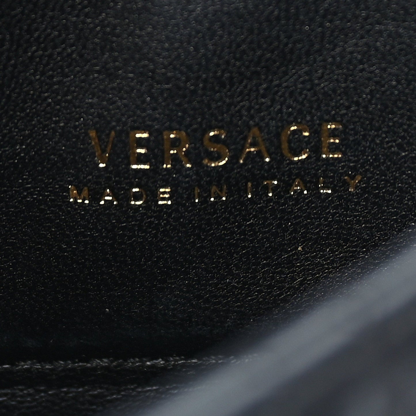 Versace Nappa Quilted Virtus Evening Bag Black