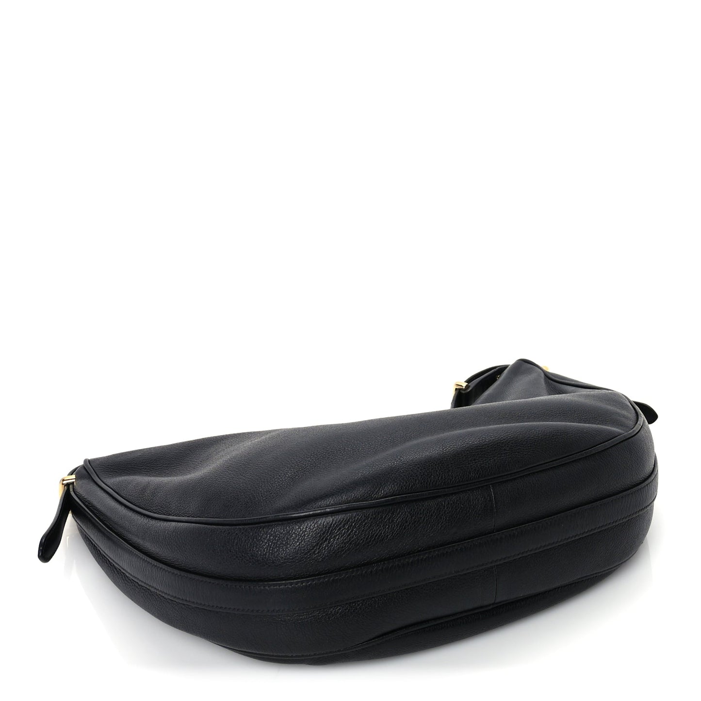 Prada Soft Calfskin Arque Shoulder Bag  Black
