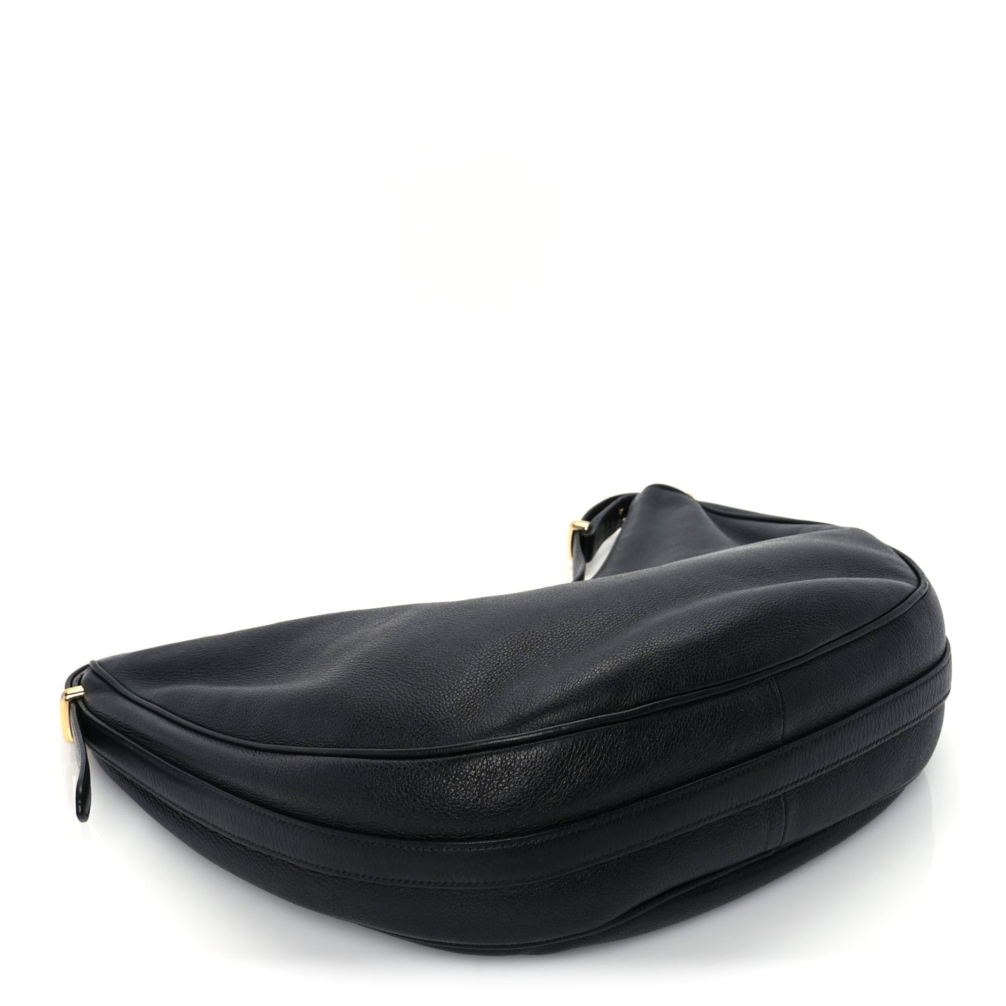 Prada Soft Calfskin Arque Shoulder Bag  Black