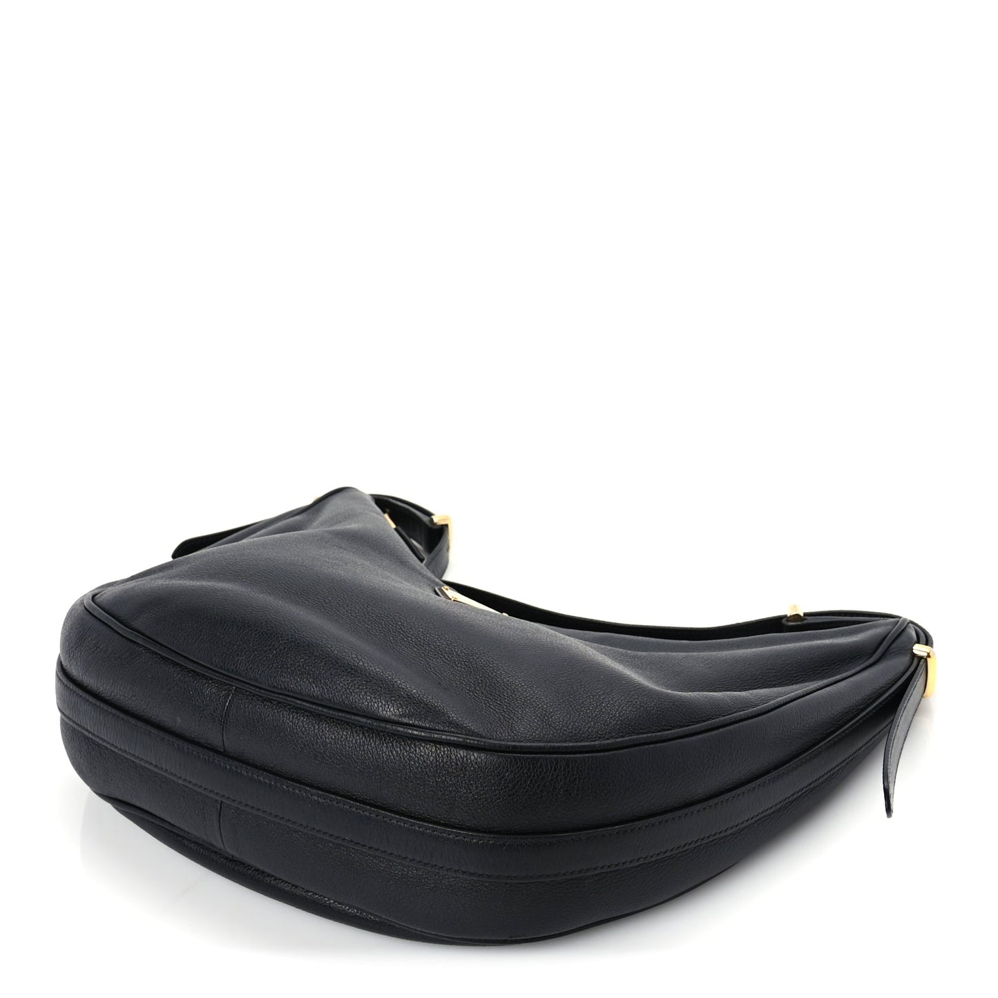 Prada Soft Calfskin Arque Shoulder Bag  Black