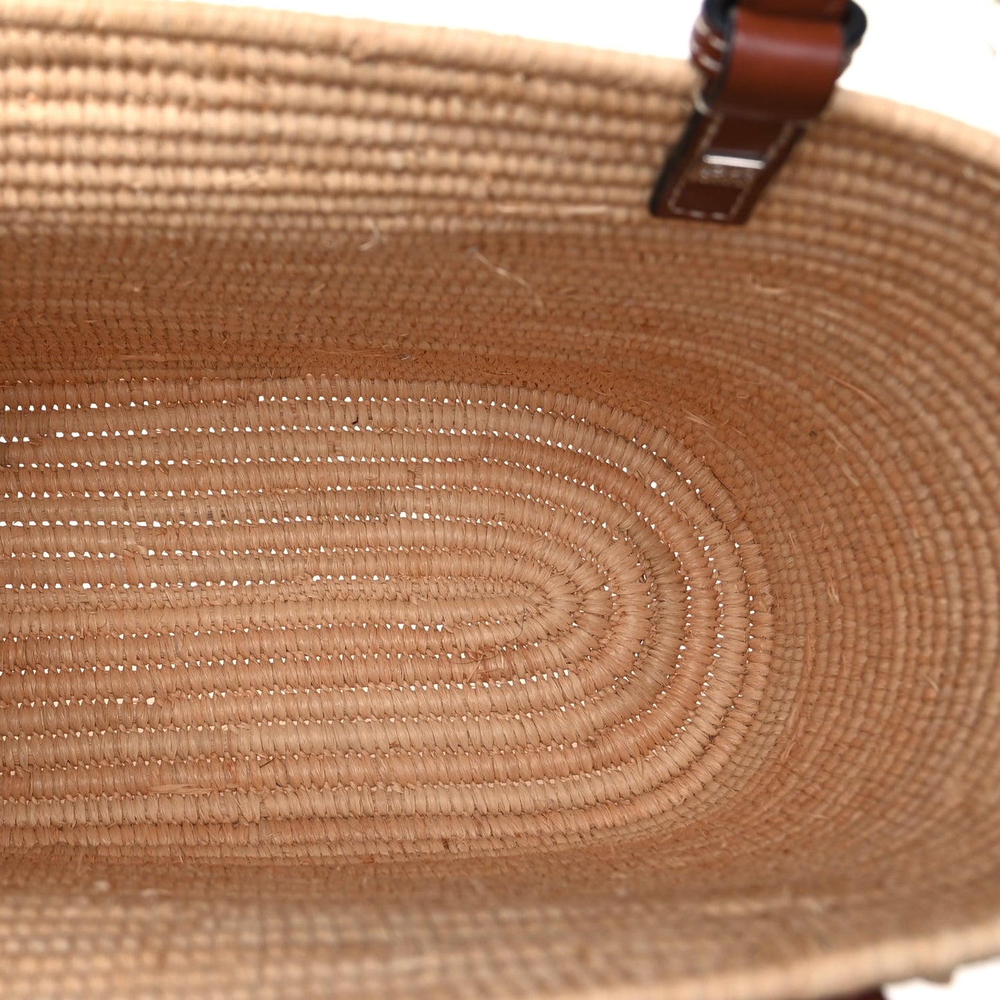 Loewe Raffia Small Square Basket Tote Bag Natural Tan
