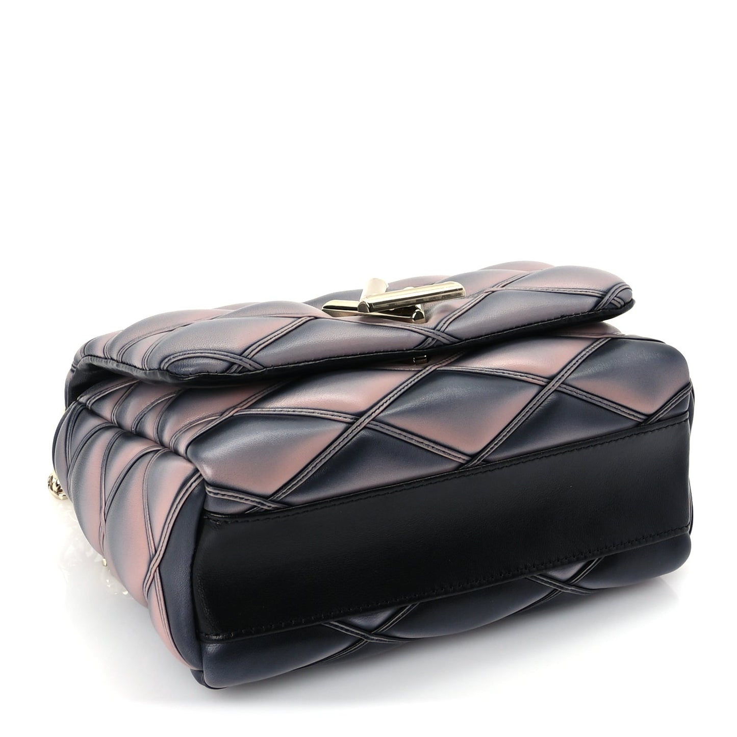 Louis Vuitton Lambskin Malletage Top Handle GO-14 MM  Black Pink