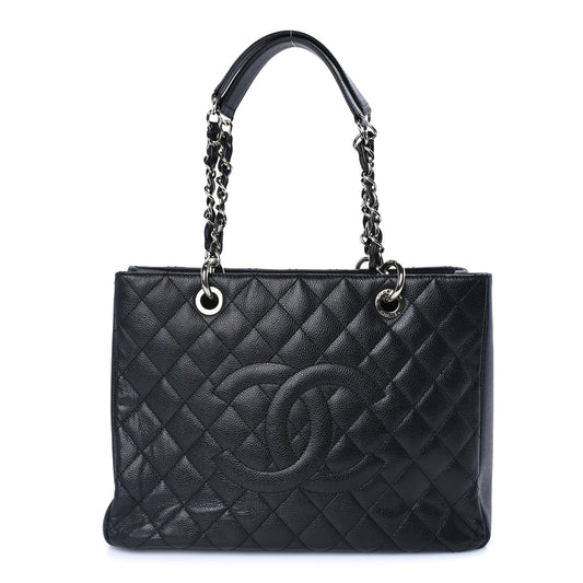 Chanel Caviar Quilted Grand Shopping Tote GST  Black