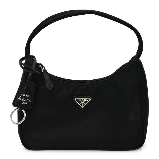 Prada Tessuto Nylon Mini Re-Edition 2000 Bag Black