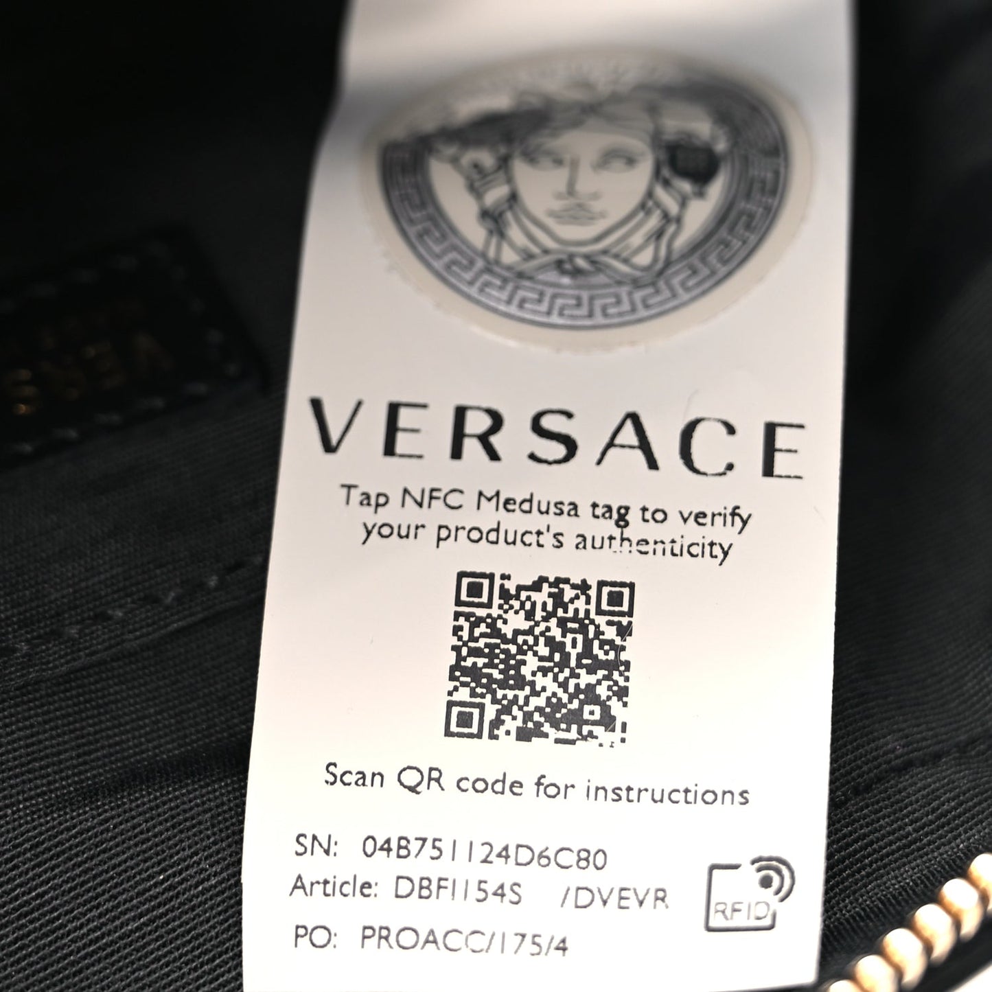 Versace Nappa Virtus Camera Bag Black