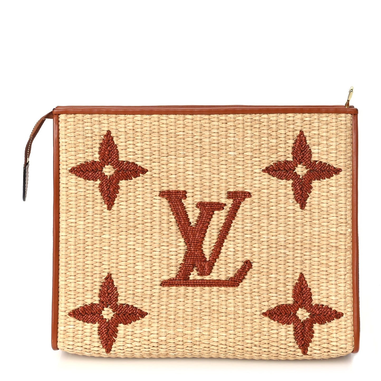 Louis Vuitton Raffia Monogram Giant Toiletry Pouch 26 Tan