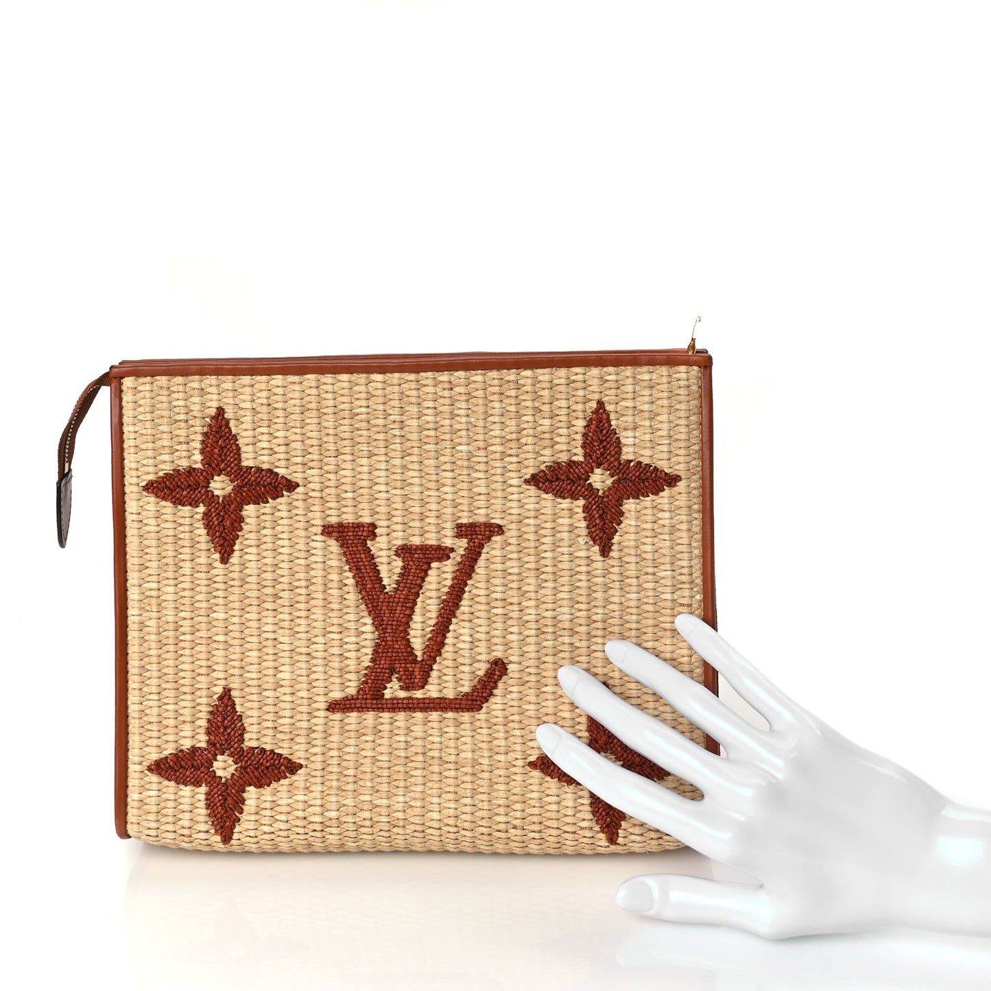 Louis Vuitton Raffia Monogram Giant Toiletry Pouch 26 Tan