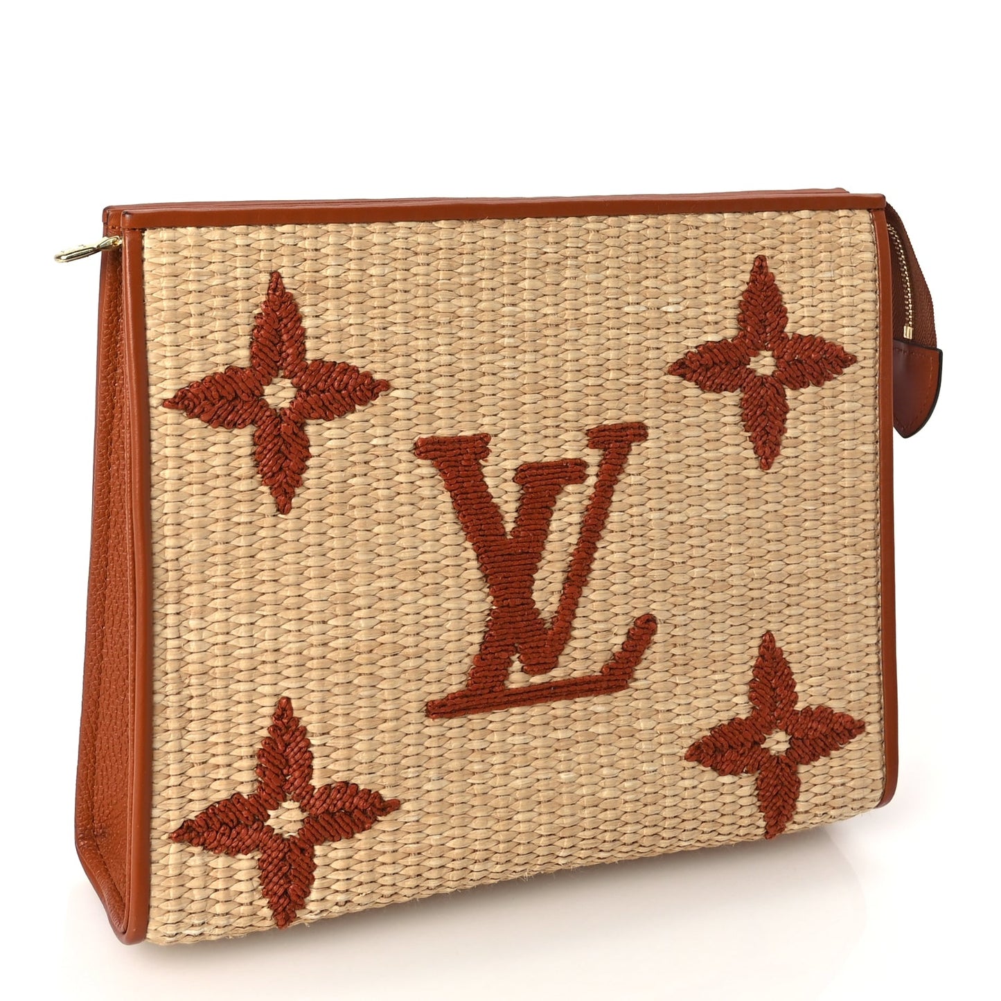 Louis Vuitton Raffia Monogram Giant Toiletry Pouch 26 Tan