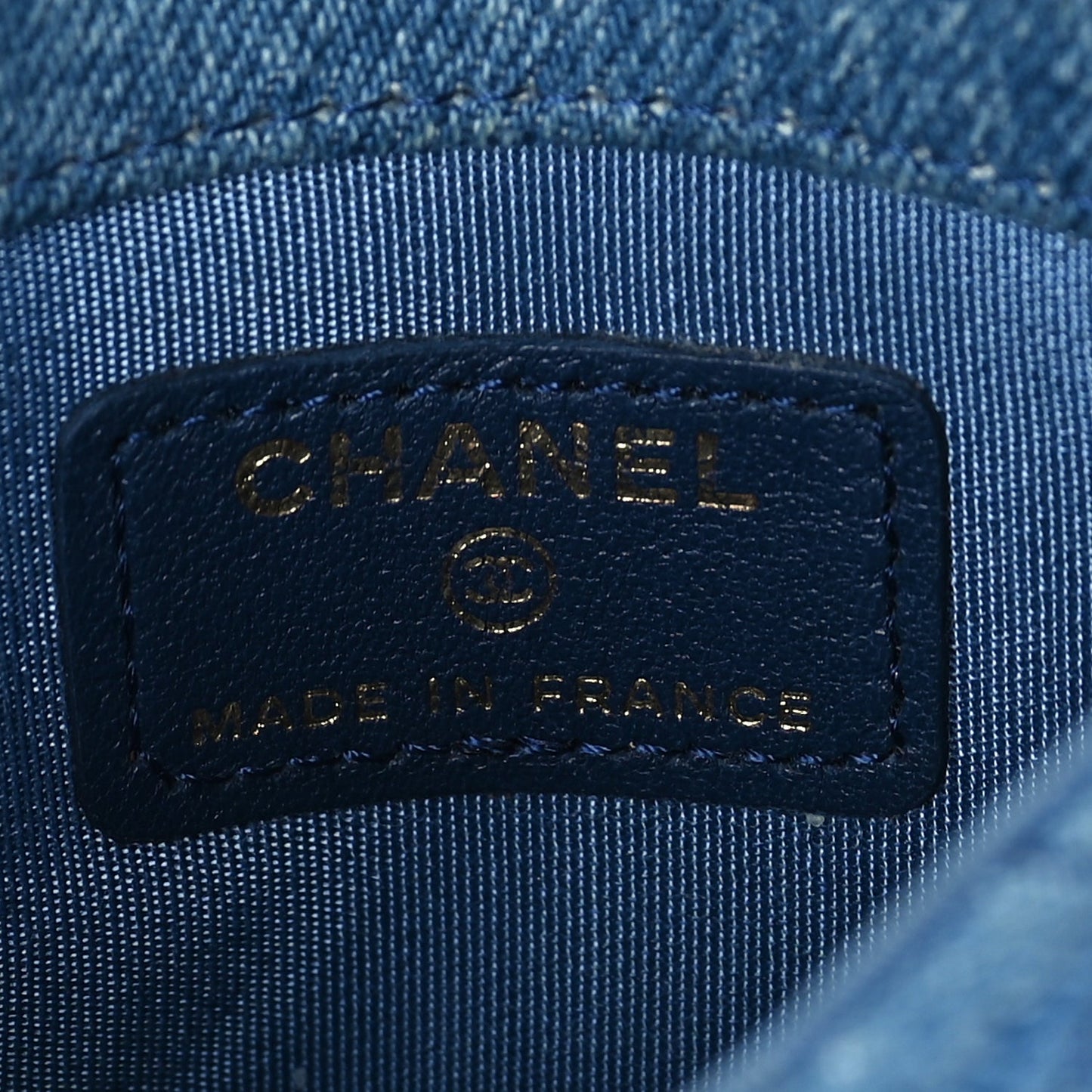 Chanel Denim Quilted Denim Mood Clutch With Chain Blue Multicolor