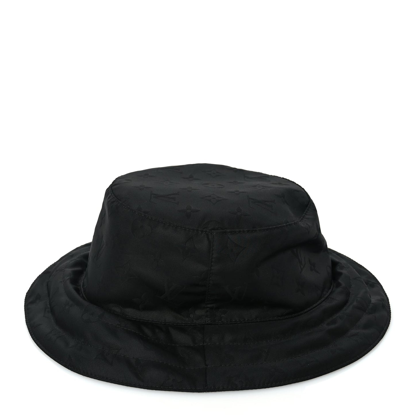 Louis Vuitton Nylon Monogram Reversible Rain Bucket Hat L Black