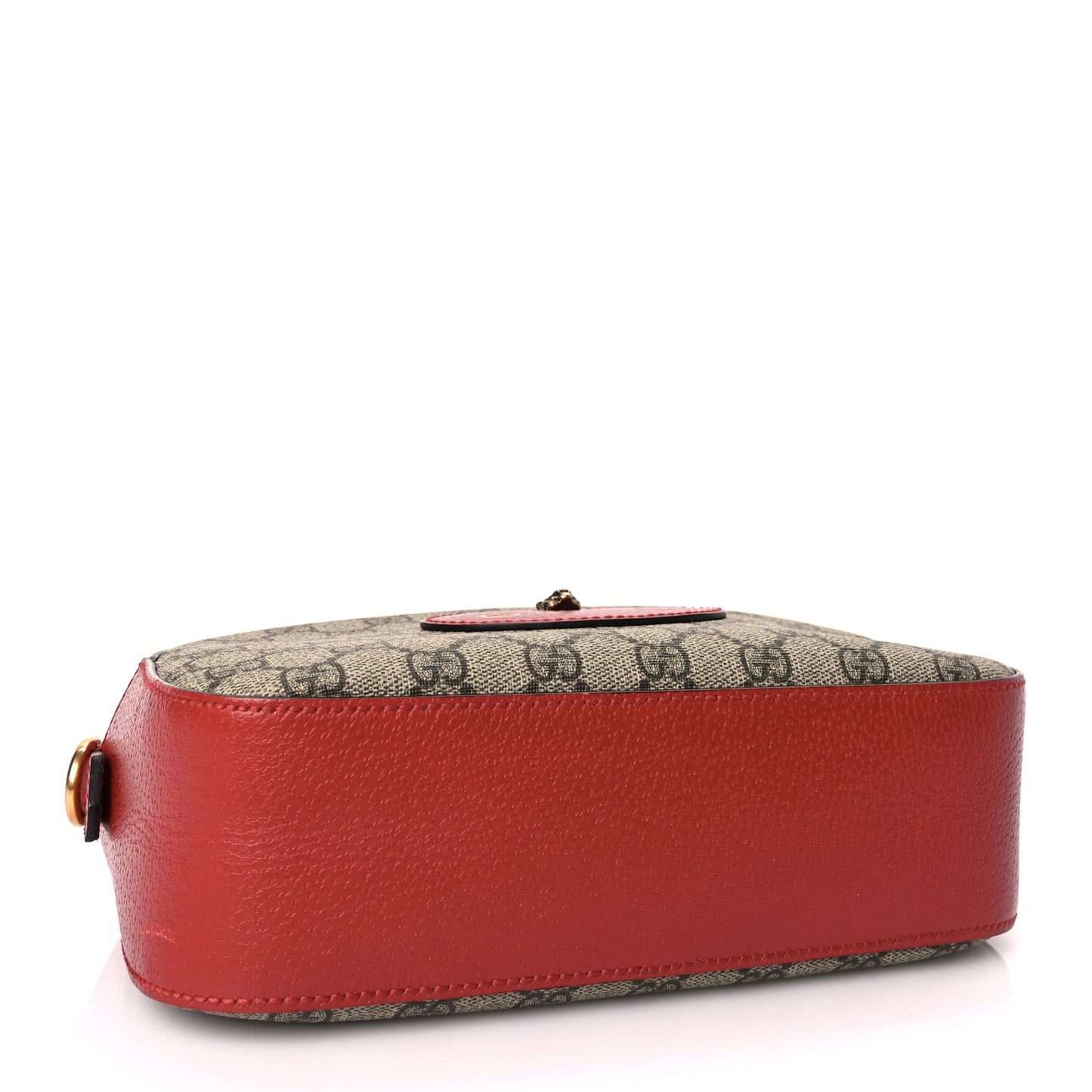 Gucci GG Supreme Monogram Web Neo Vintage Shoulder Bag Beige Red