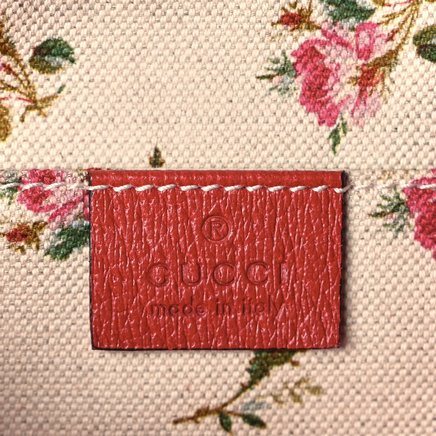 Gucci GG Supreme Monogram Web Neo Vintage Shoulder Bag Beige Red