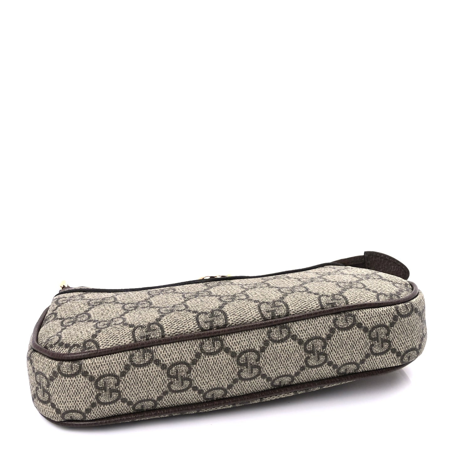 Gucci GG Supreme Monogram Textured Dollar Calfskin Mini Ophidia Chain Bag Beige Ebony