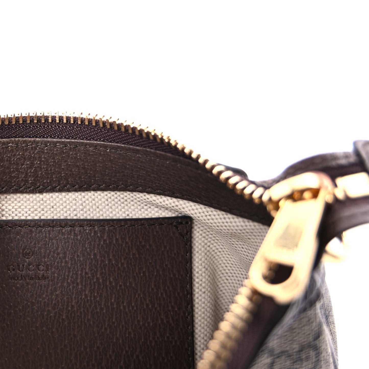 Gucci GG Supreme Monogram Textured Dollar Calfskin Mini Ophidia Chain Bag Beige Ebony