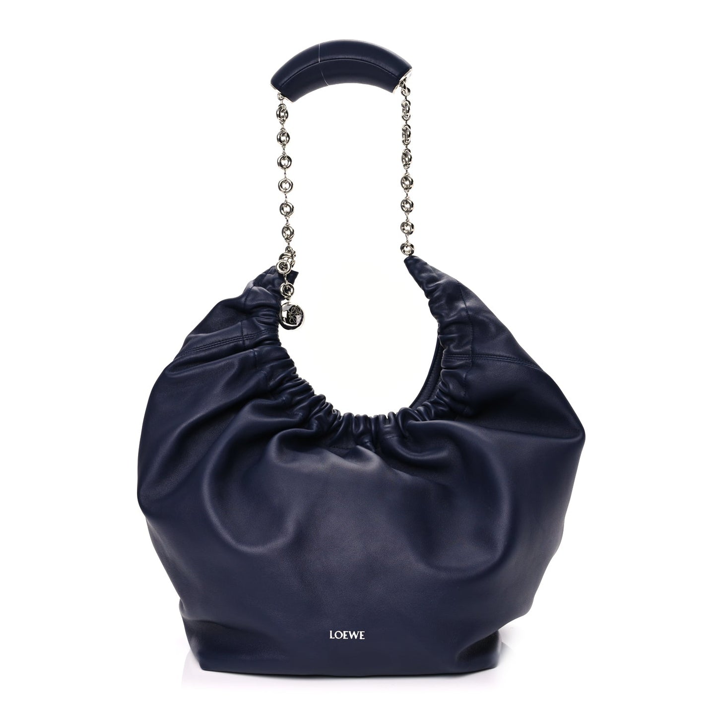 Loewe Buttery Nappa Lambskin Medium Squeeze Bag Abyss Blue
