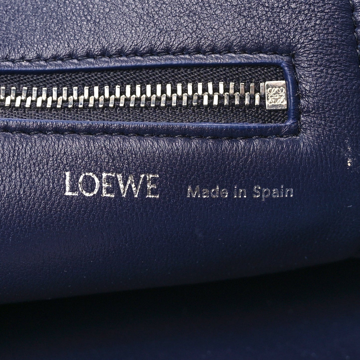 Loewe Buttery Nappa Lambskin Medium Squeeze Bag Abyss Blue
