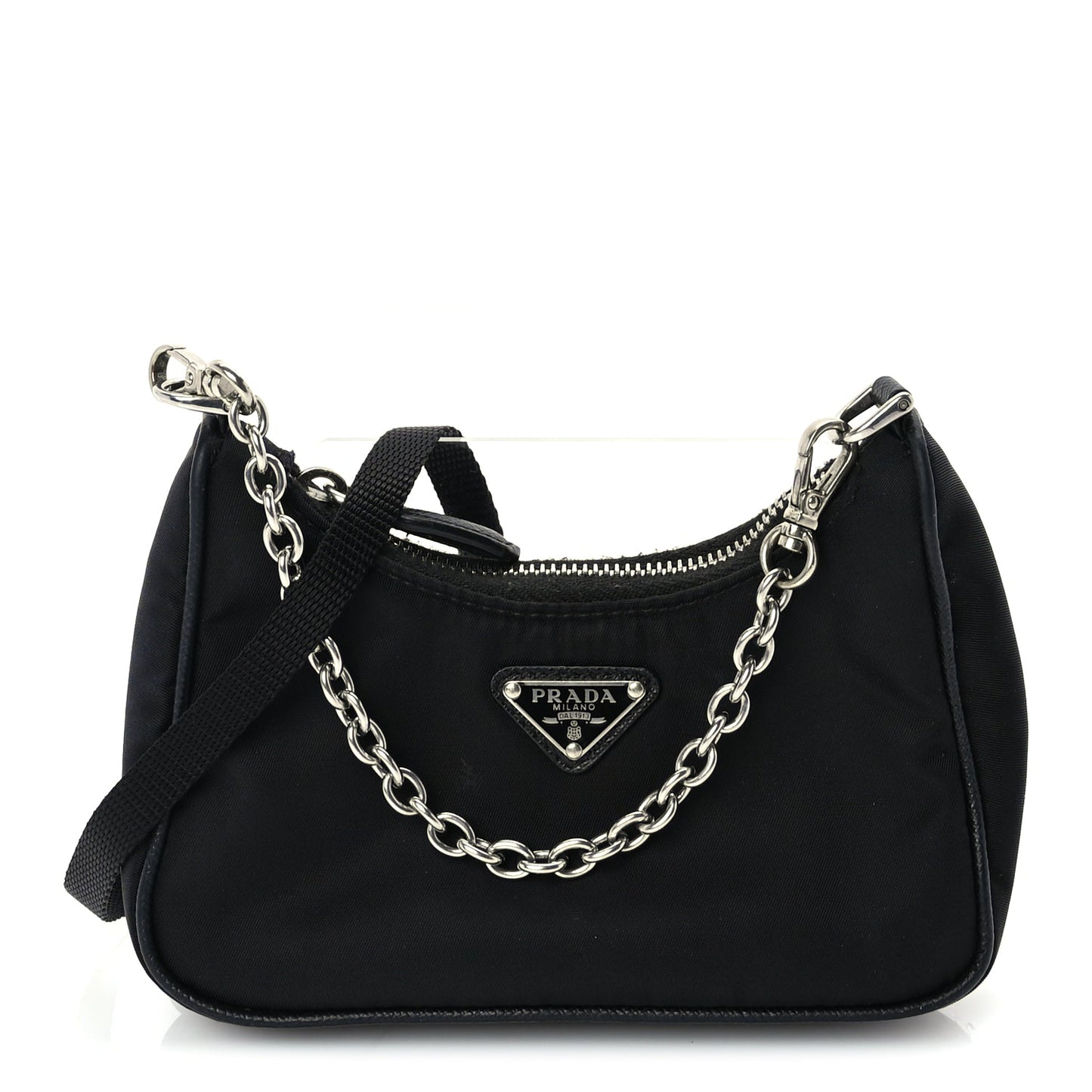 Prada Tessuto Nylon Mini Re-Edition 2000 Shoulder Bag Black