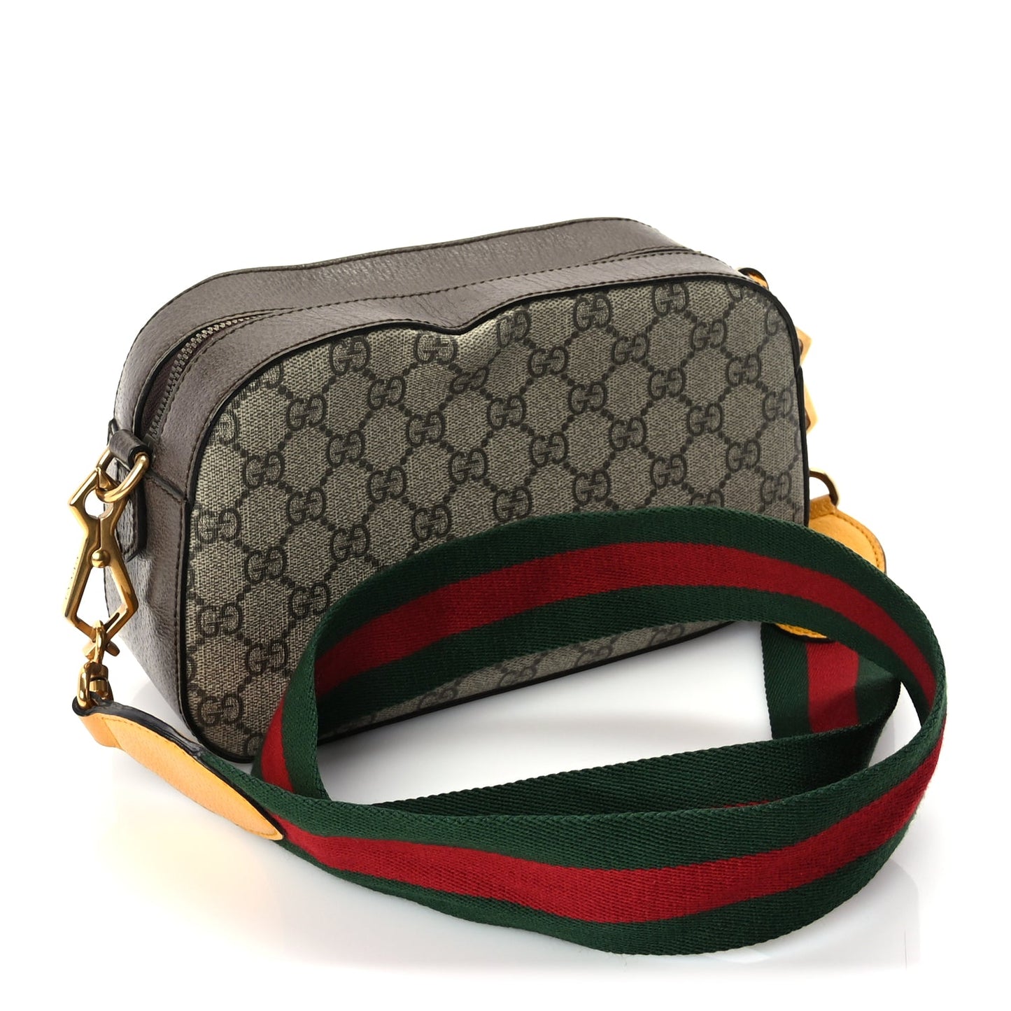 Gucci GG Supreme Monogram Web Neo Vintage Shoulder Bag New Acero Crop