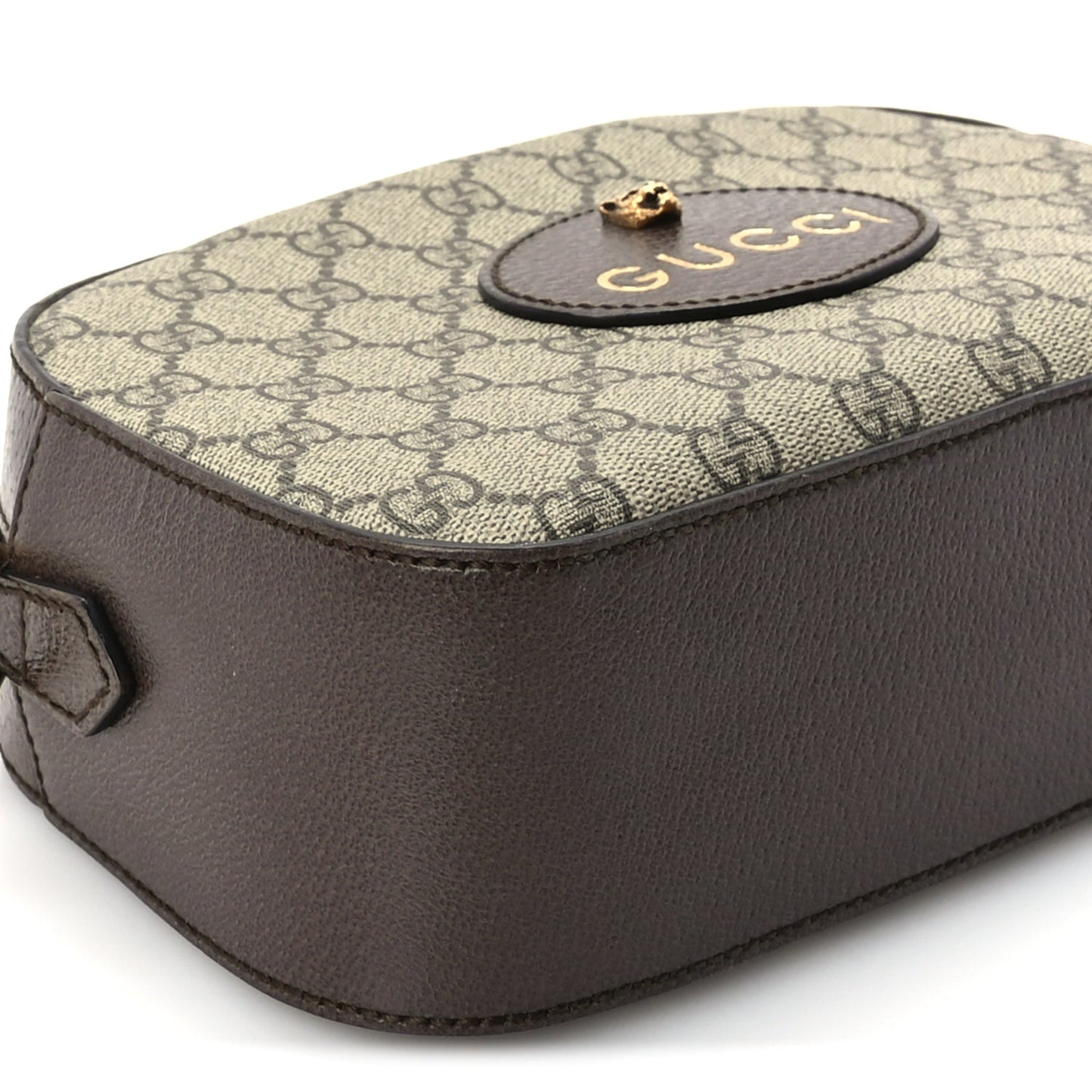 Gucci GG Supreme Monogram Web Neo Vintage Shoulder Bag New Acero Crop