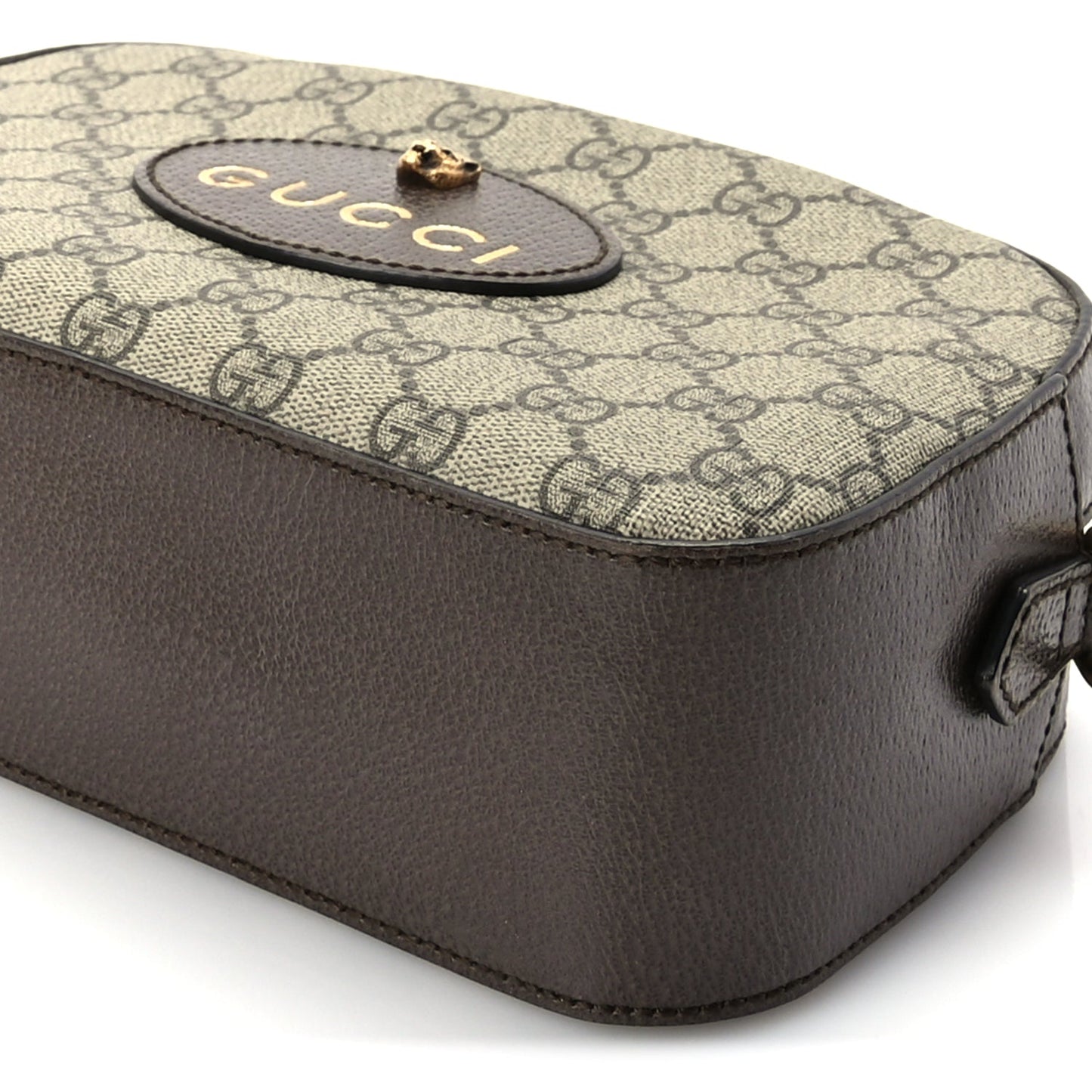 Gucci GG Supreme Monogram Web Neo Vintage Shoulder Bag New Acero Crop