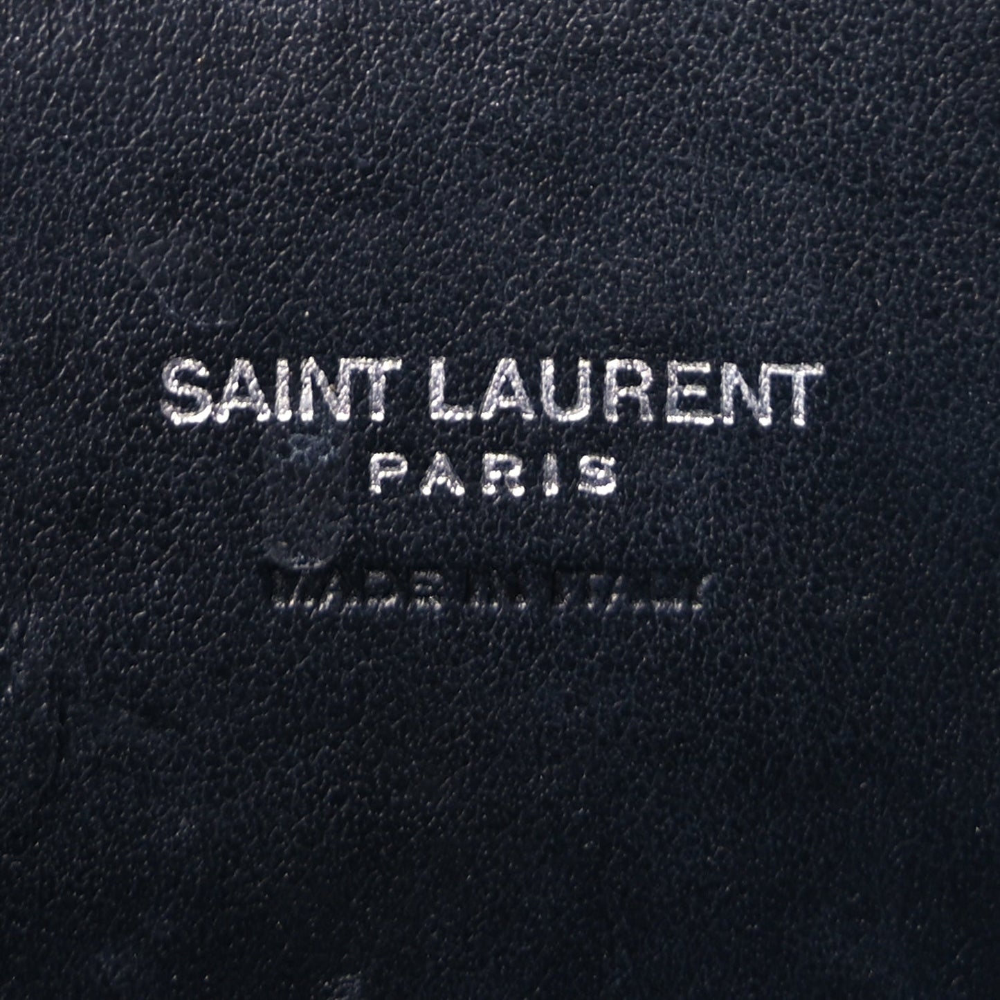 Saint Laurent Calfskin Crocodile Embossed Nano Sac De Jour  Black