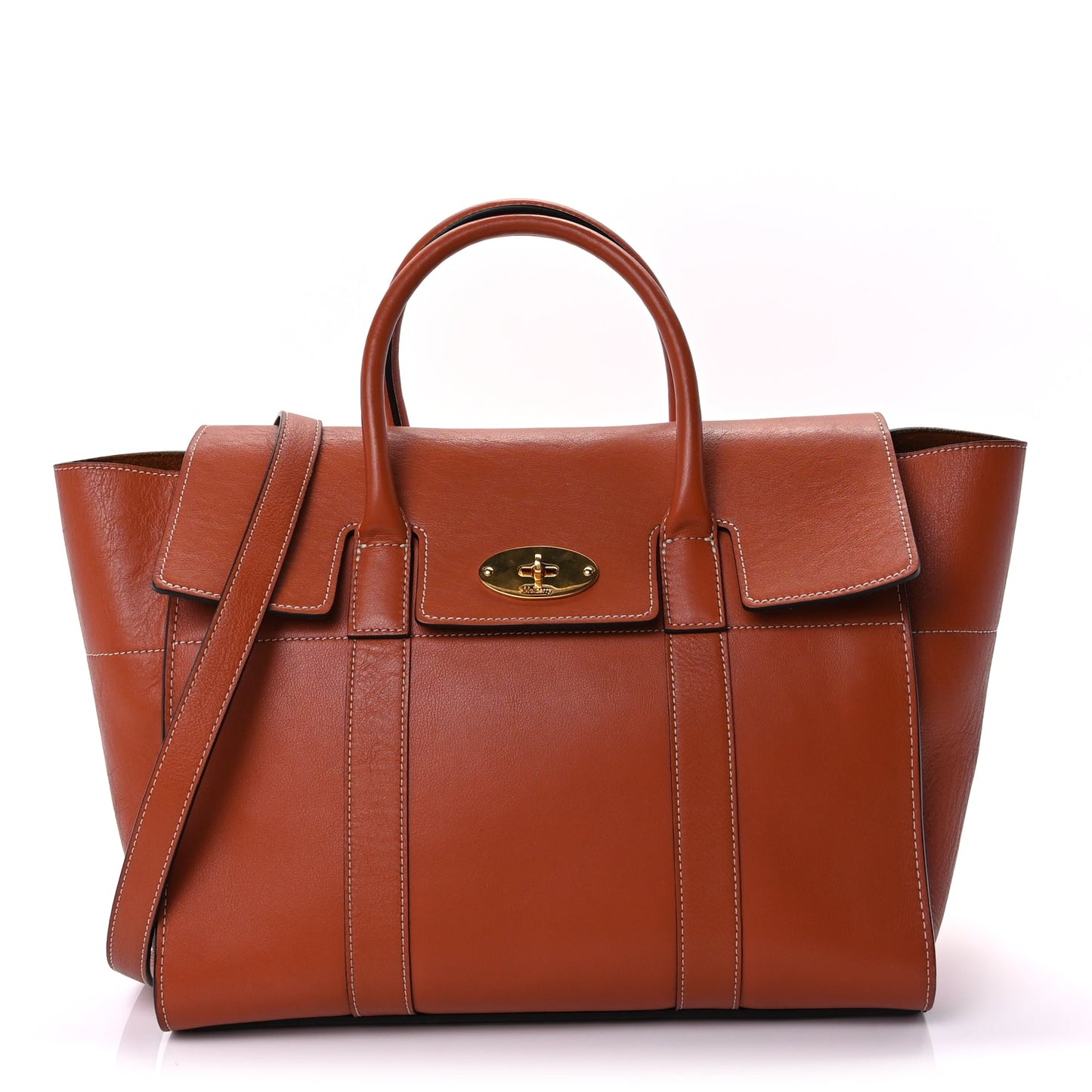 Mulberry Silky Calfskin New Bayswater  Red Clay